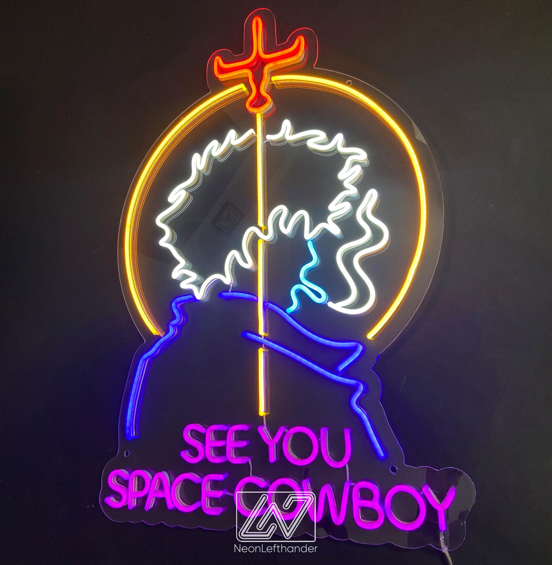 Cowboy - LED Neon Anime Wall Art, Anime, Cartoon Character, Game Room Light, Personalized Gifts, Kids Room Decor, See You Space Cowboy