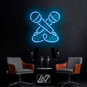 Podcast Neon Sign – LED Light for Studio, Custom Recording Room Decor, Live Streaming Sign