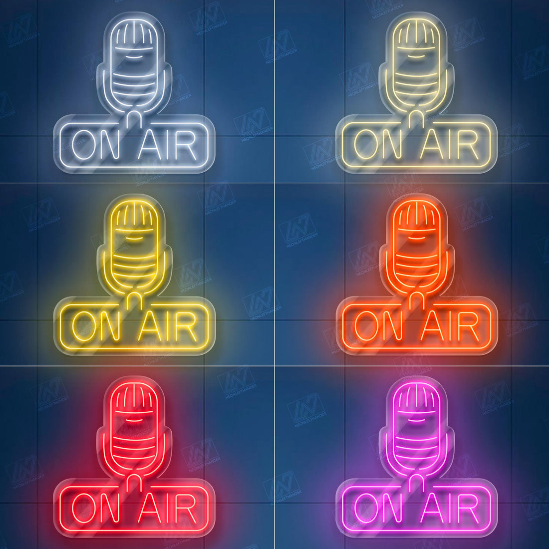 Podcast On Air Neon Sign – LED Light for Studio, Custom Recording Room Decor, Live Streaming Sign