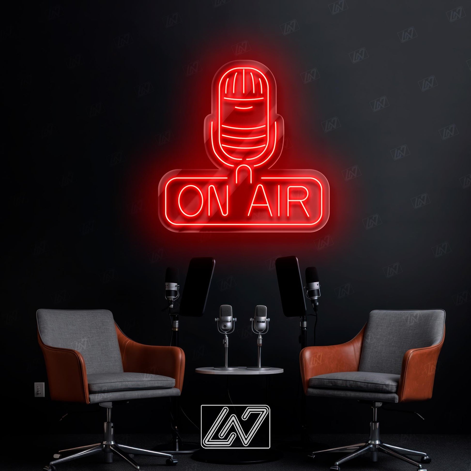 Podcast On Air Neon Sign – LED Light for Studio, Custom Recording Room Decor, Live Streaming Sign