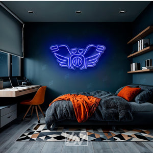 Motorcycle – LED Neon Sign, LED Wall Decor for Bikers, Garage, or Motorcycle Enthusiasts, Neon Light for Shop or Man Cave Decor