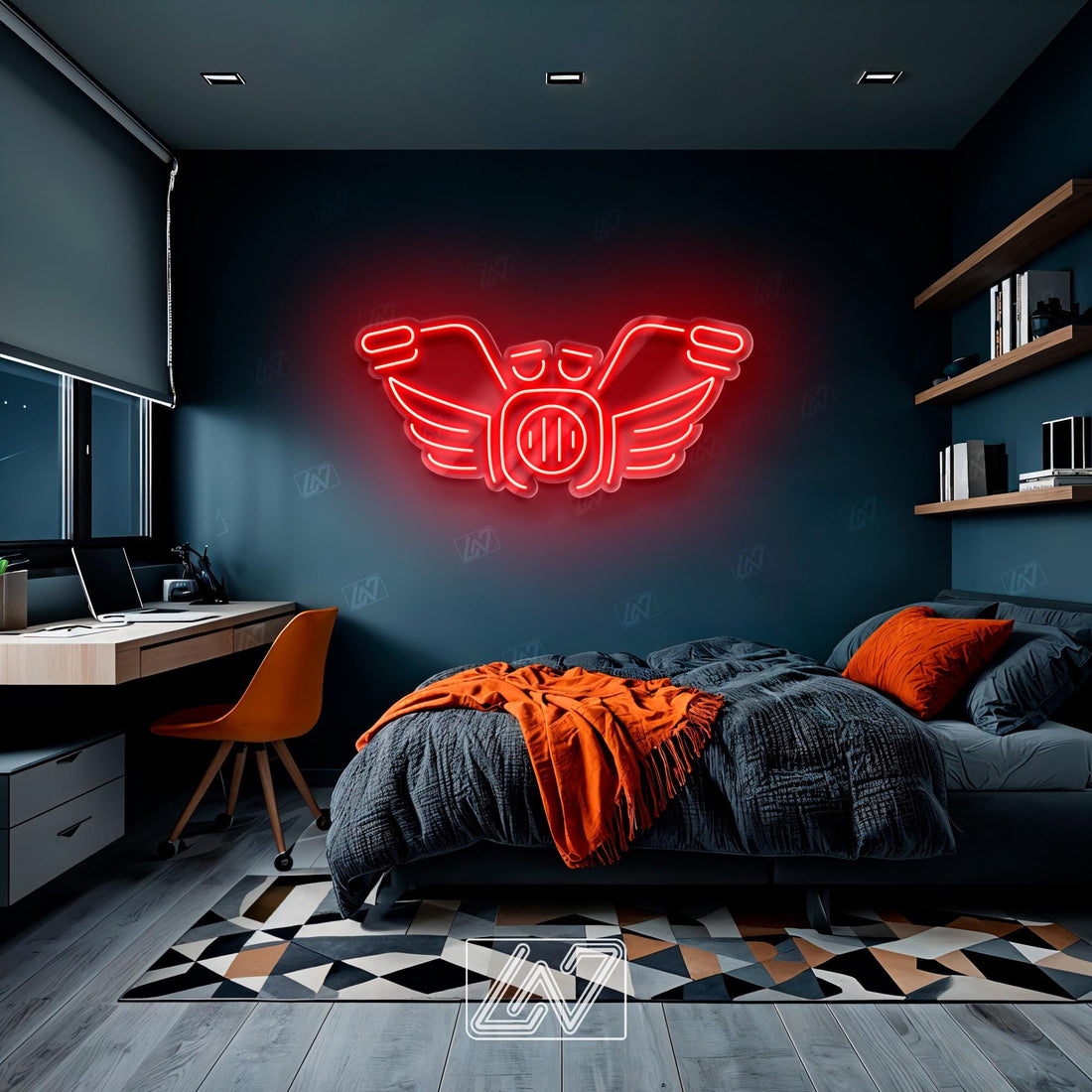 Motorcycle – LED Neon Sign, LED Wall Decor for Bikers, Garage, or Motorcycle Enthusiasts, Neon Light for Shop or Man Cave Decor