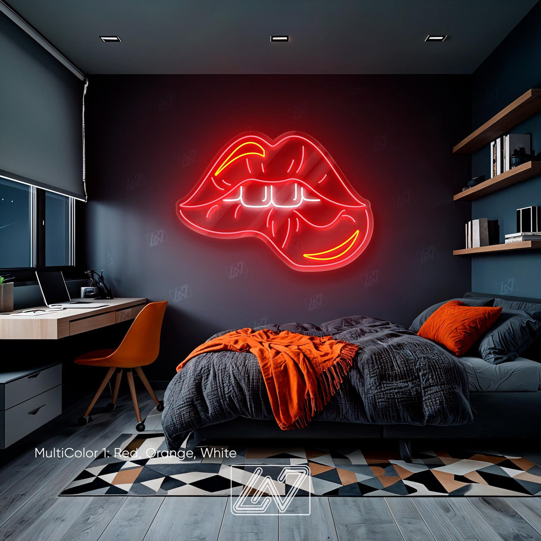 Sexy Lip - LED Neon Sign, Wall Decor, Wall Sign, Neon Lights, Kiss Lips Neon Light, Kiss Neon Sign, Lips Neon Sign