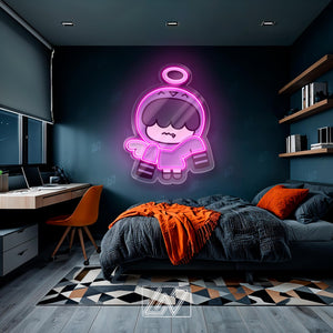 Anime Character - LED Neon Anime Sign with UV Print, Cartoon Character, Game Room Light, Personalized Gifts, Japanese Neon Sign