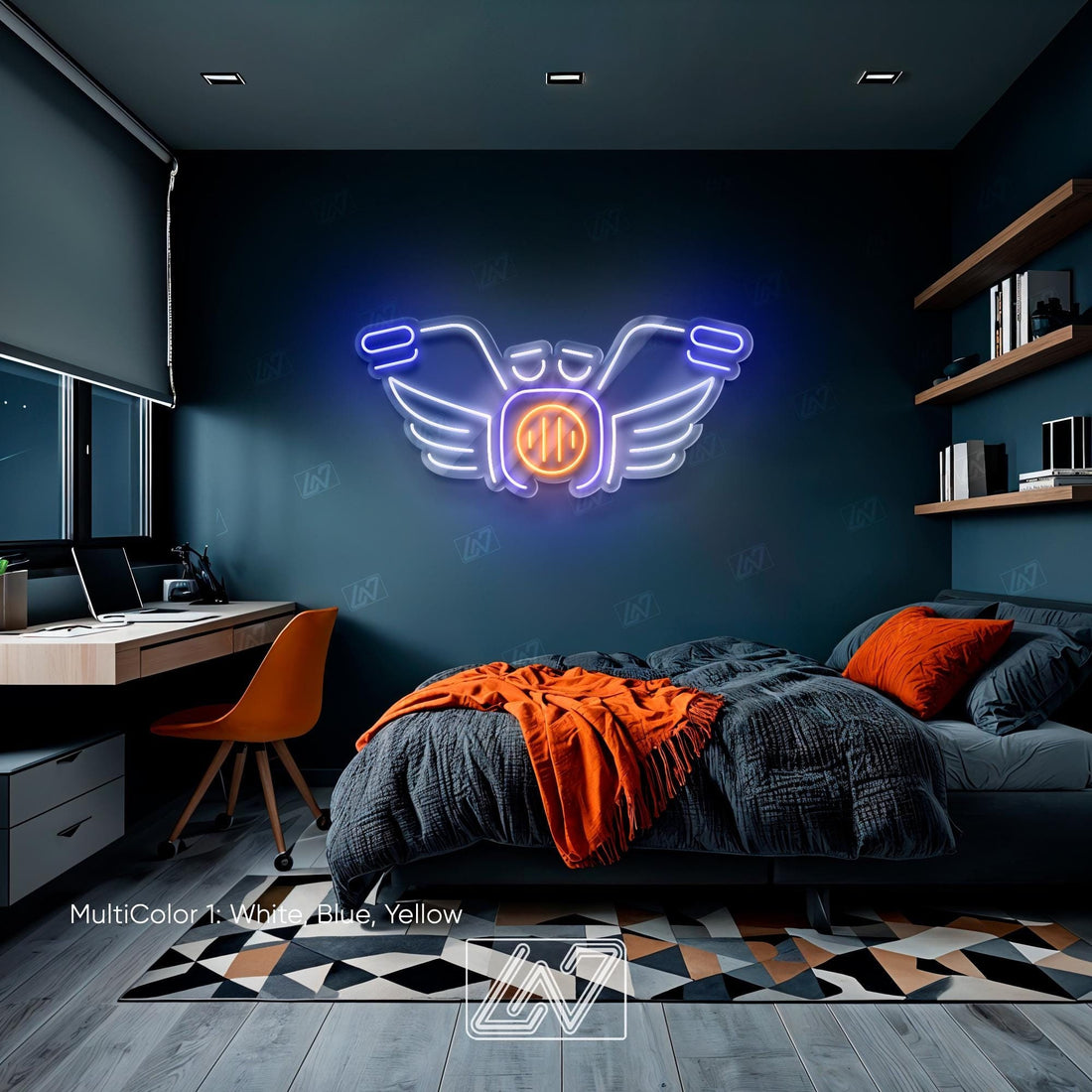 Motorcycle – LED Neon Sign, LED Wall Decor for Bikers, Garage, or Motorcycle Enthusiasts, Neon Light for Shop or Man Cave Decor