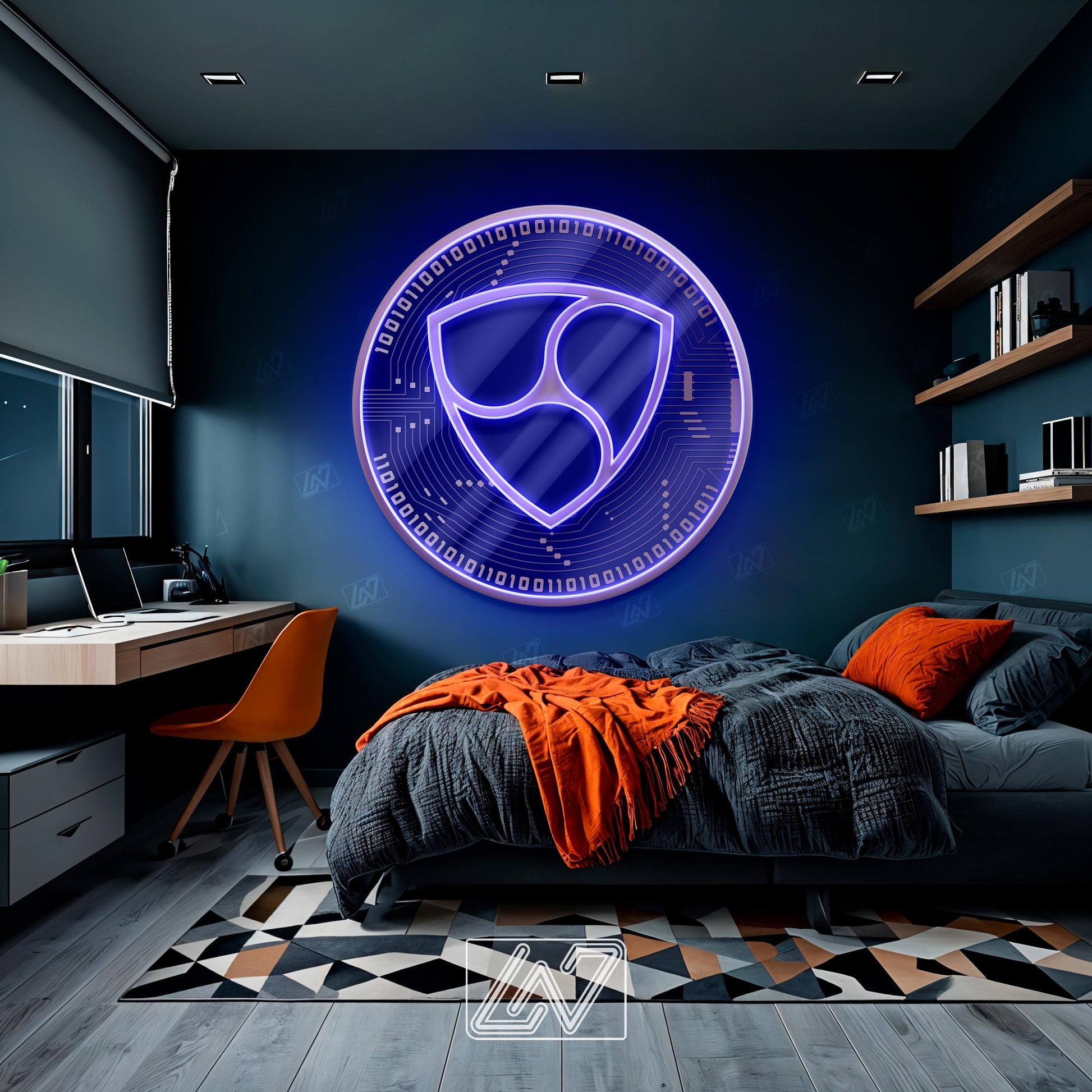 Nem Xem - LED Neon Sign with UV Print, Bedroom neon sign, Crypto neon sign, Neon Lights, Crypto