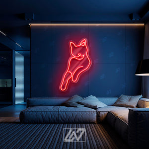 Cat - LED Neon Sign, Cat Neon Sign, Custom Neon Sign, Pet Neon light, Animal Home Decor, Pet Lover Gift, Neon Sign for Bedroom