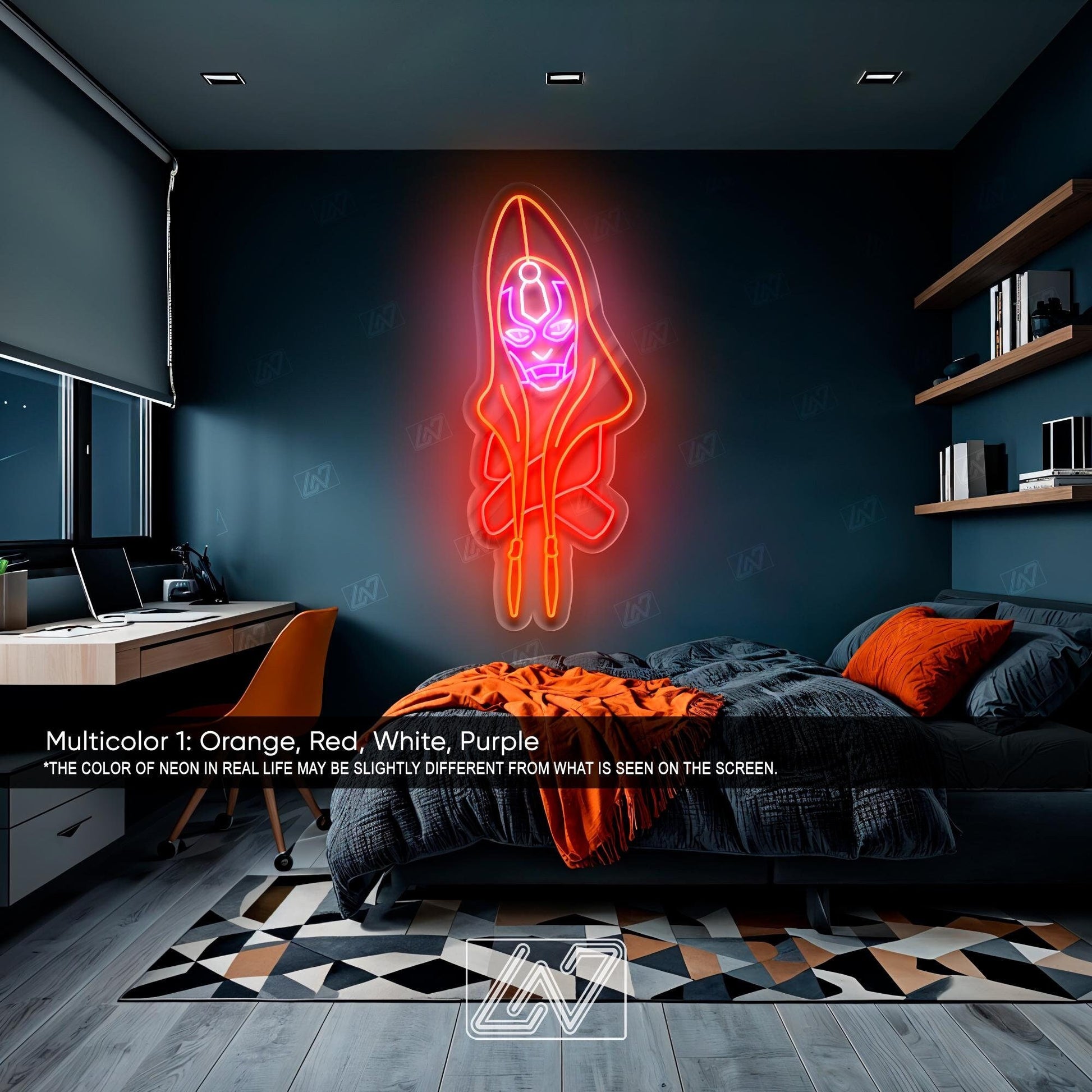 Mother Talzin neon sign in multicolor for fans of fantasy and pop culture.