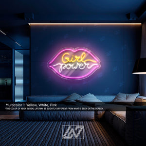 Girl Power - LED Neon Sign, Girl Neon Sign,Neon Sign Bedroom, Custom Neon Sign, Bar Nightclub Party Decor Neon