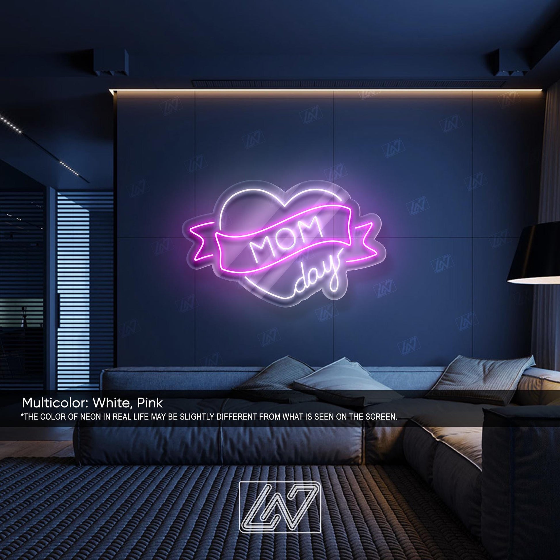 Mom Day - LED Neon Sign, LED Gift for Mom , Party & Home Decor, Perfect Mother's Day Gift, Mom Room Decor, Gift for Mother
