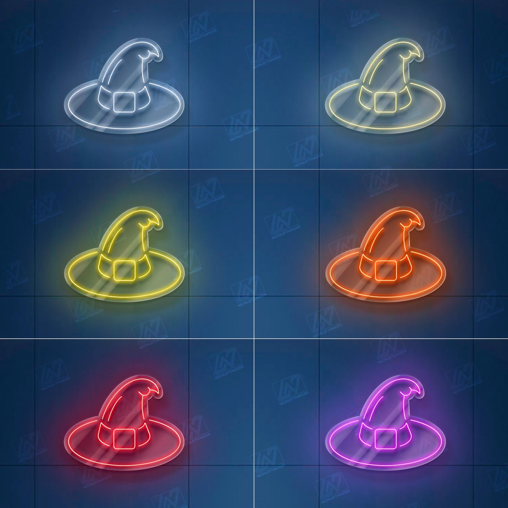 The Witch's Hat - LED Neon Sign, Spooky Halloween, Halloween & Witchy Decor, Gothic Decor, Ghost Wall Sign, Halloween Wall Decor
