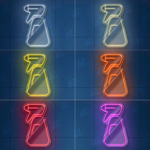 Water Spray - LED Neon Sign, Decor for Barbershop, Hair Salon, Grooming Studio, Scissors Neon Sign Custom, Hair Beauty Salon, Haircutter