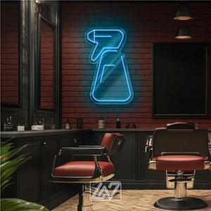 Water Spray - LED Neon Sign, Decor for Barbershop, Hair Salon, Grooming Studio, Scissors Neon Sign Custom, Hair Beauty Salon, Haircutter