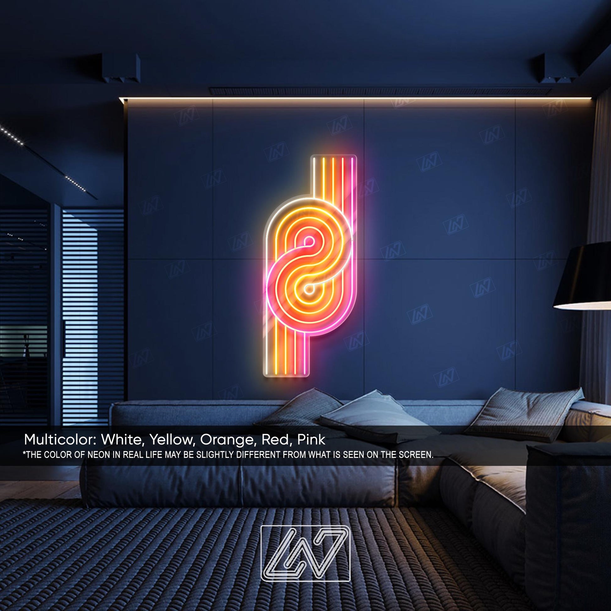 Geometric Lines - LED Neon Sign, Colorful LGBT Wall Art, Modern Pride Room Decor, Vibrant LGBTQ Light, Aesthetic Rainbow Neon Sign