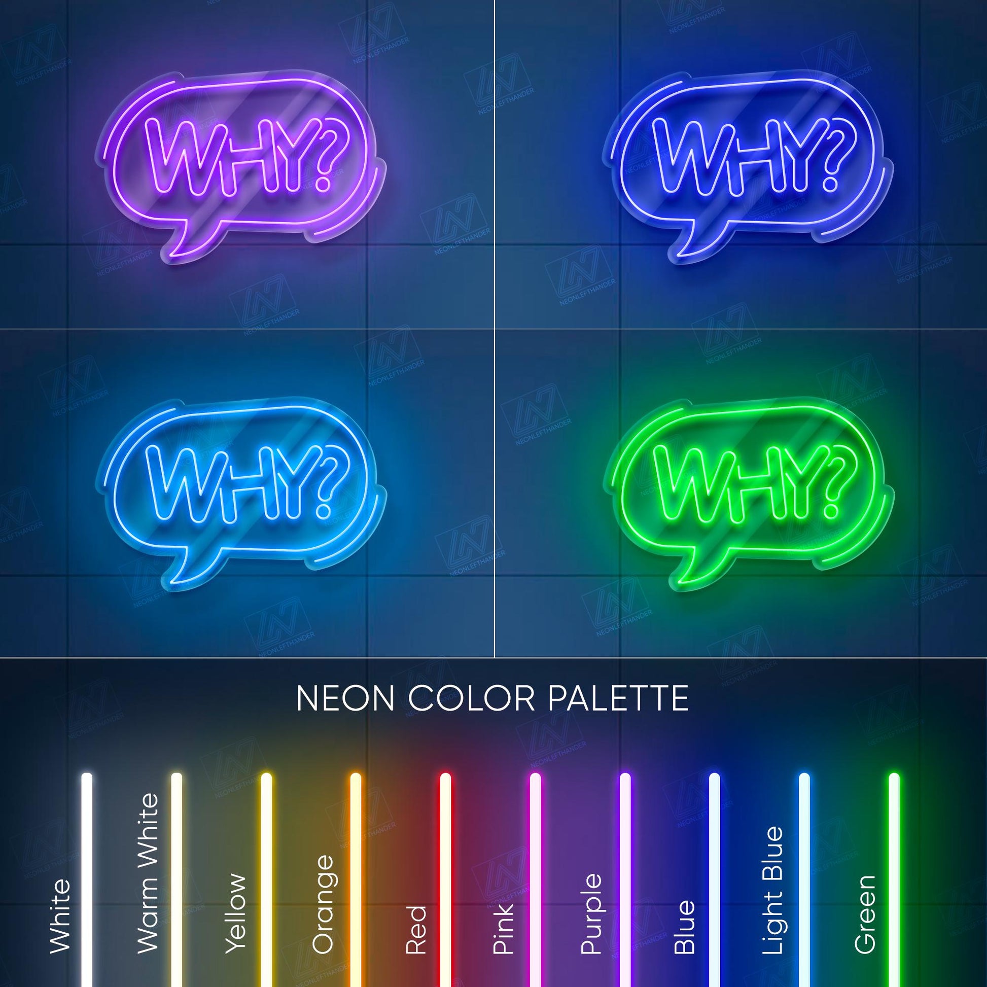 What?- LED Neon Sign, Aesthetic LED Wall Light, Cool Expression Neon Art, Gamer Room Decor, Fun Pop Art Sign, Vibrant Wow Wall Decor
