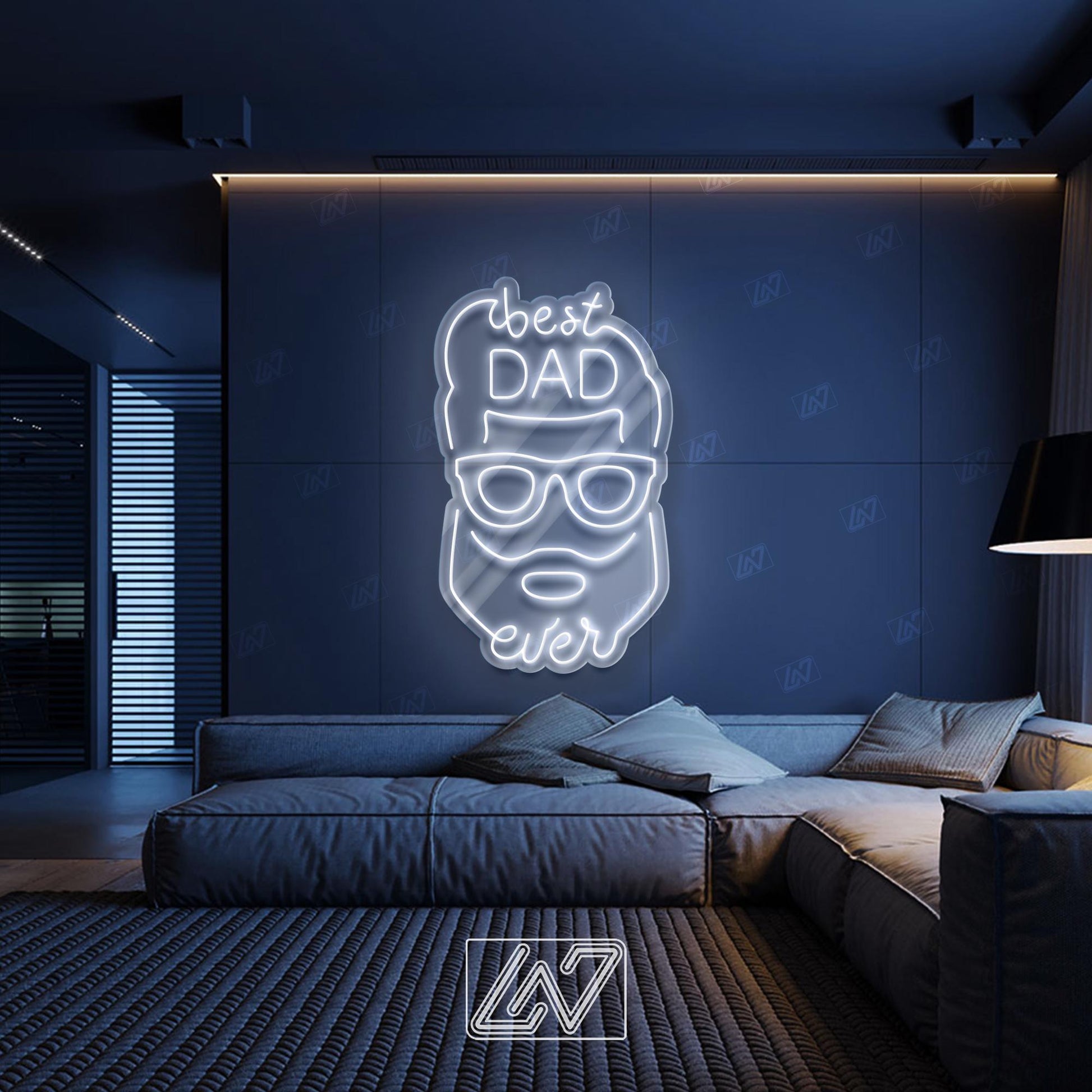 Best Dad Ever - LED Neon Sign, LED Gift for Fathers, Man Cave & Home Decor, Perfect Father's Day Gift, Dad Room Decor, Gift for Dad