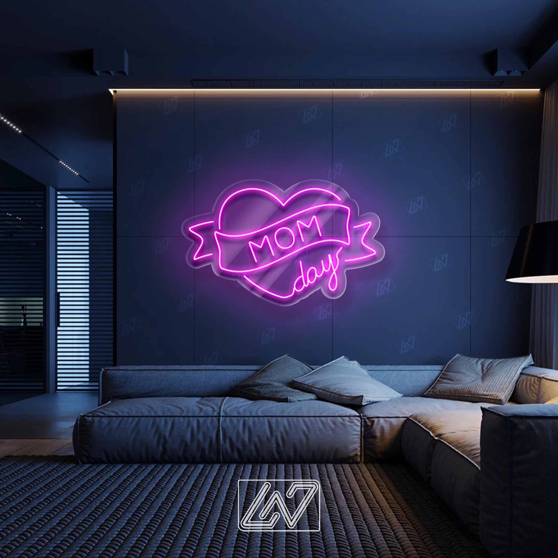 Mom Day - LED Neon Sign, LED Gift for Mom , Party & Home Decor, Perfect Mother's Day Gift, Mom Room Decor, Gift for Mother