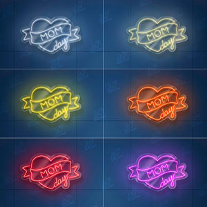 Mom Day - LED Neon Sign, LED Gift for Mom , Party & Home Decor, Perfect Mother's Day Gift, Mom Room Decor, Gift for Mother