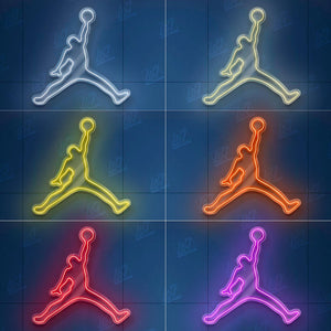 Jordan - LED Neon Sign, Tennis Player Wall Decor, Sport Led Neon Sign, Decor for Kids Room, Sport Signs