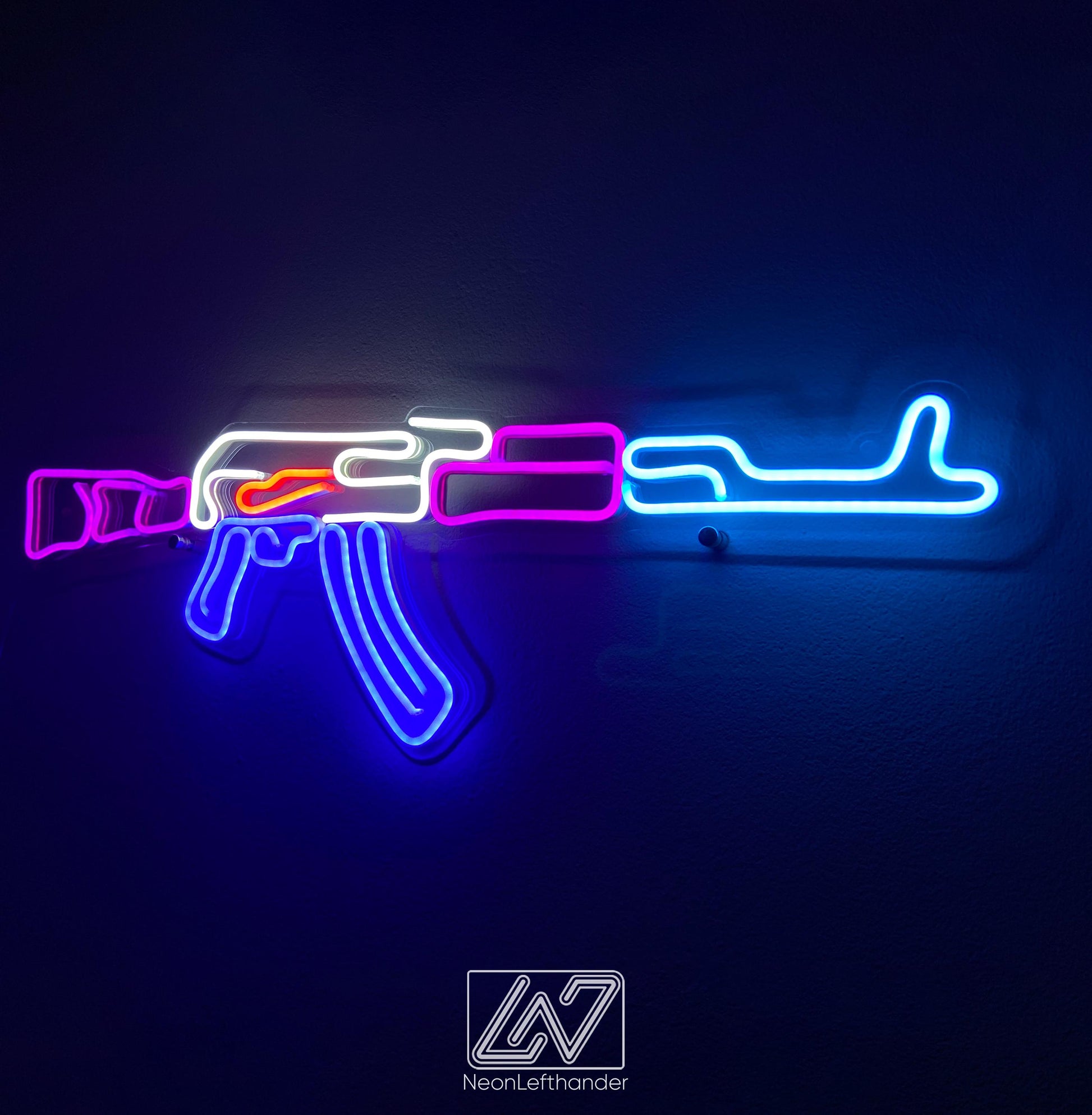 AK47 - LED Neon Sign, Interior Decor, Room decor, Wall Decor, Custom Sign, Neon For Home