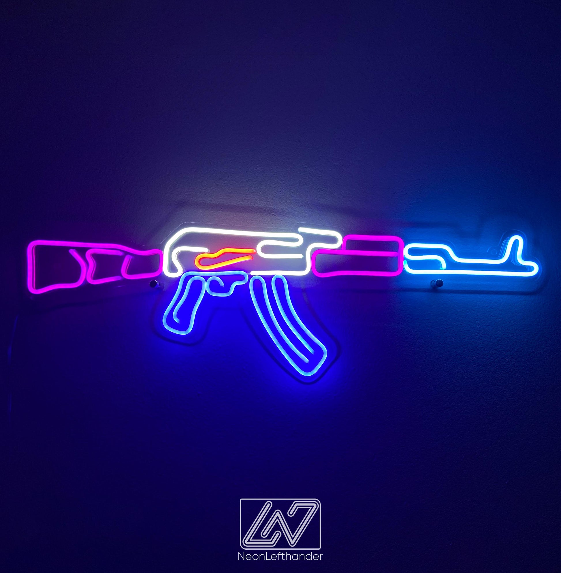 AK47 - LED Neon Sign, Interior Decor, Room decor, Wall Decor, Custom Sign, Neon For Home
