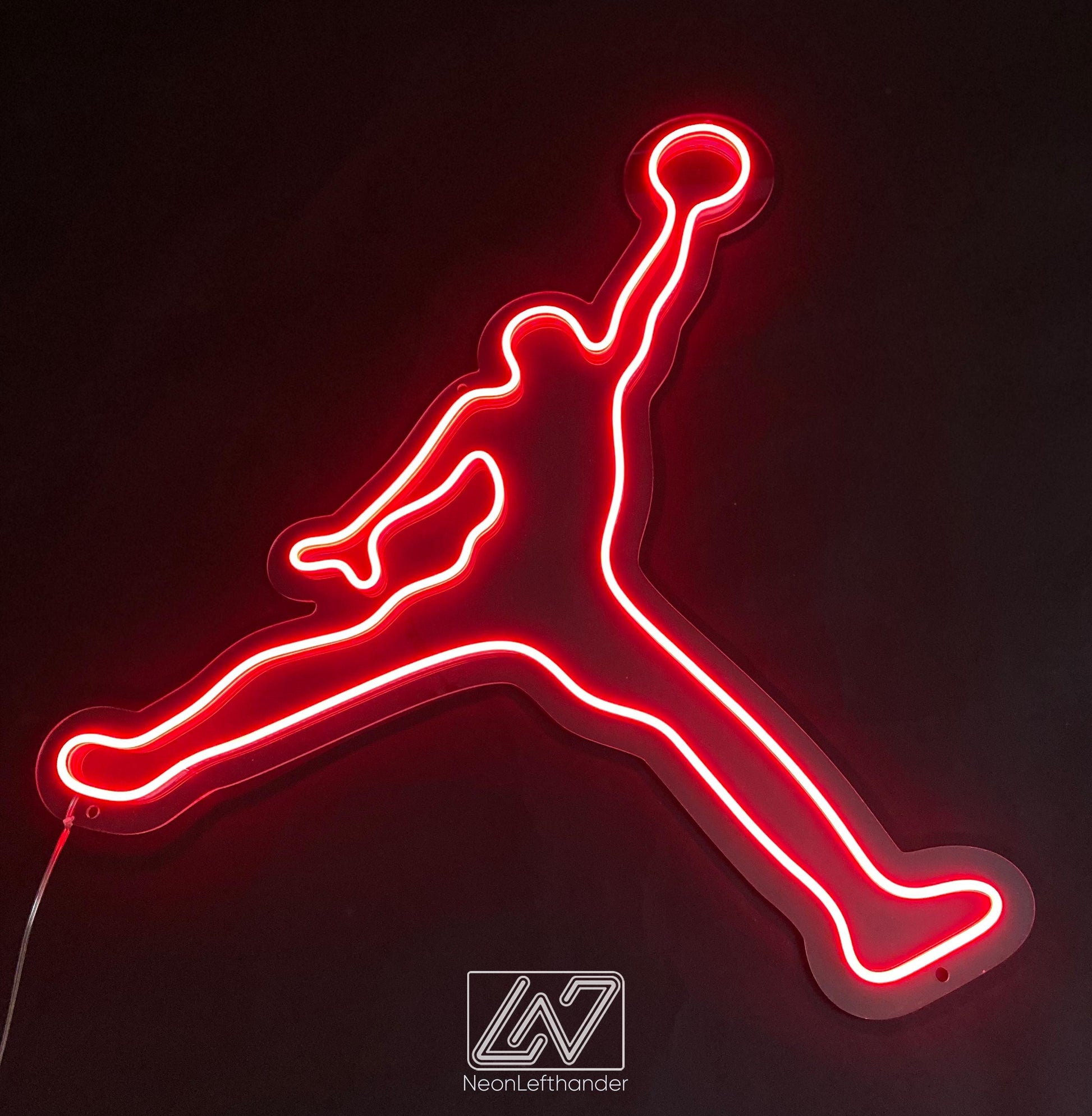 Jordan - LED Neon Sign, Tennis Player Wall Decor, Sport Led Neon Sign, Decor for Kids Room, Sport Signs