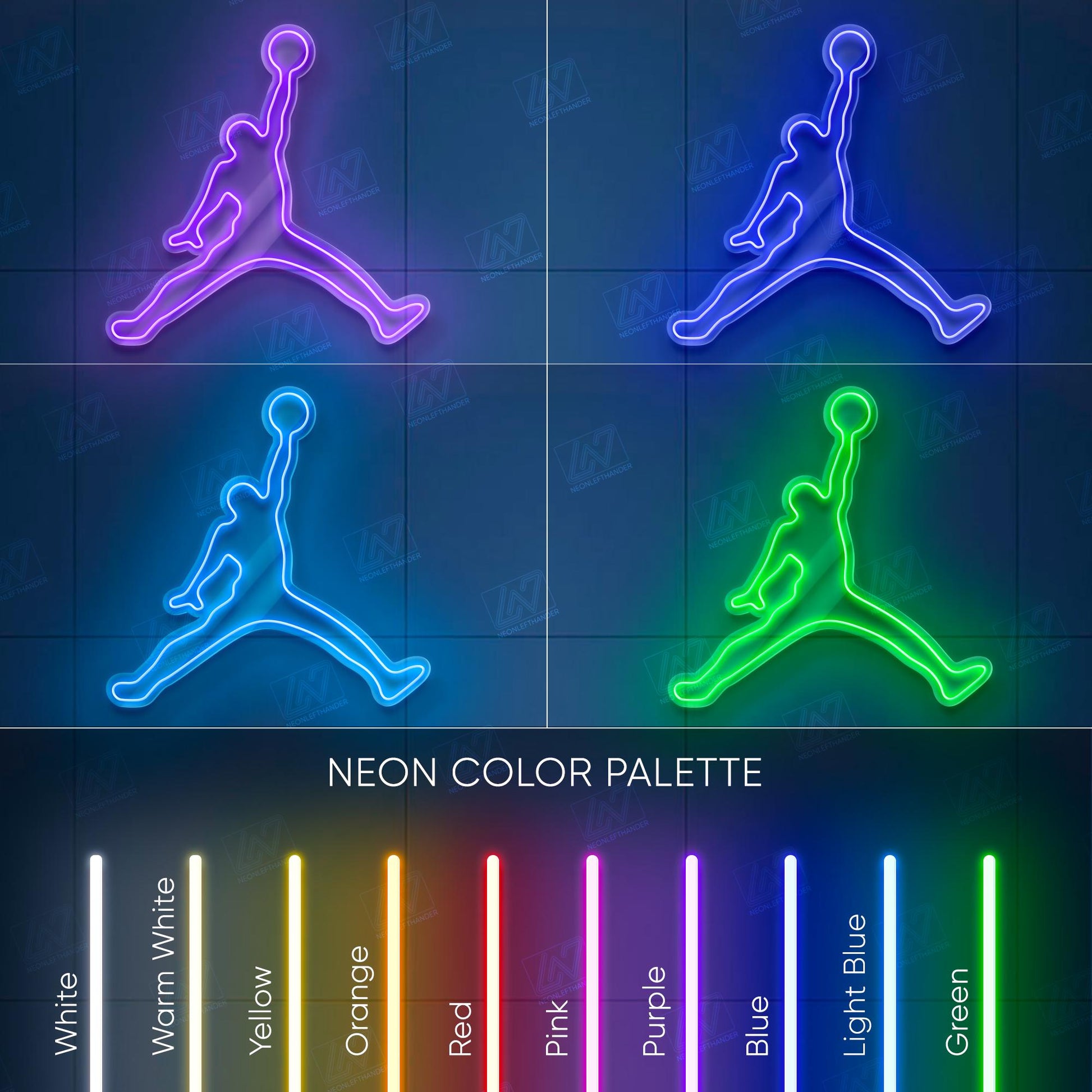 Jordan - LED Neon Sign, Tennis Player Wall Decor, Sport Led Neon Sign, Decor for Kids Room, Sport Signs