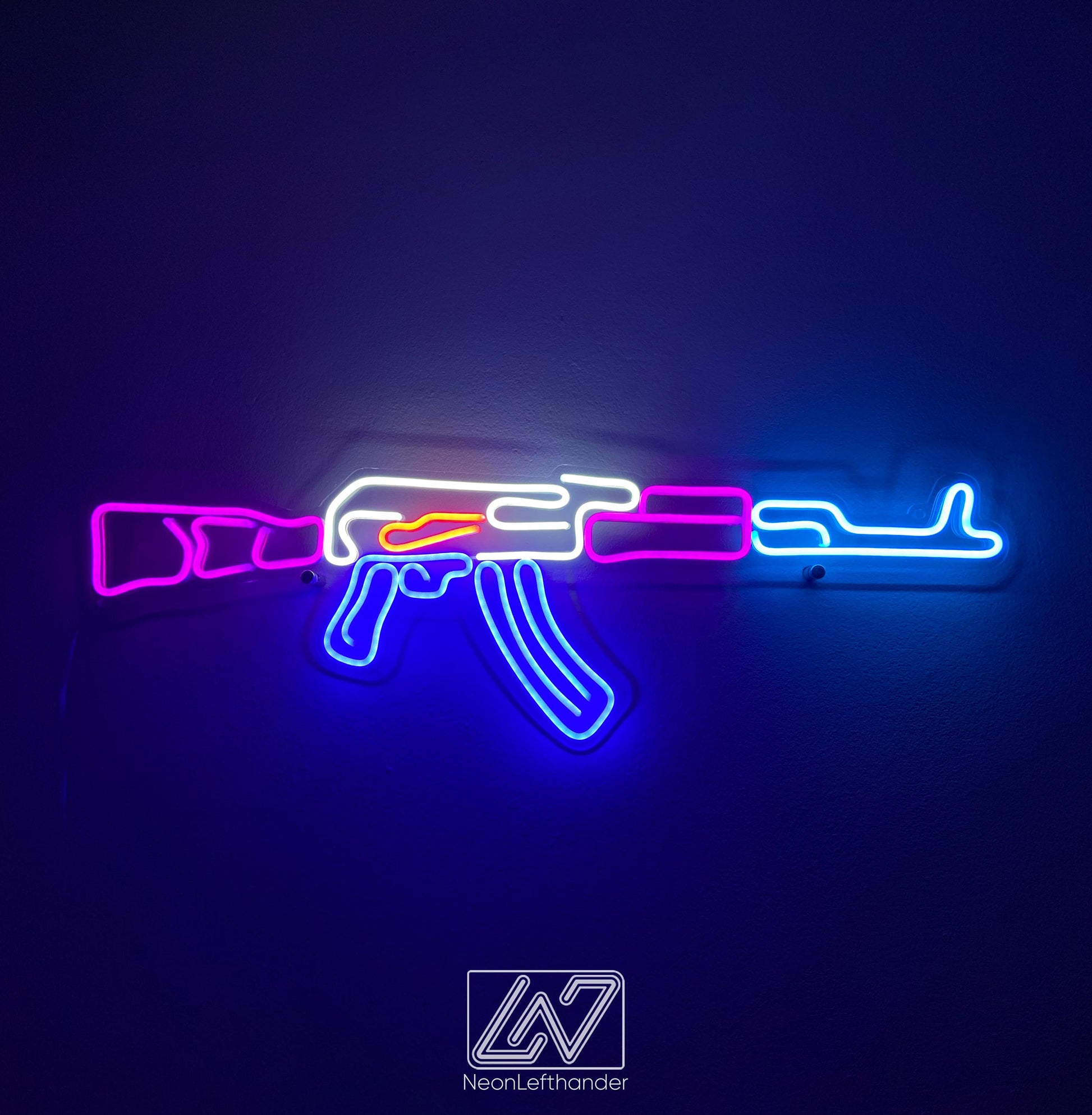 AK47 - LED Neon Sign, Interior Decor, Room decor, Wall Decor, Custom Sign, Neon For Home