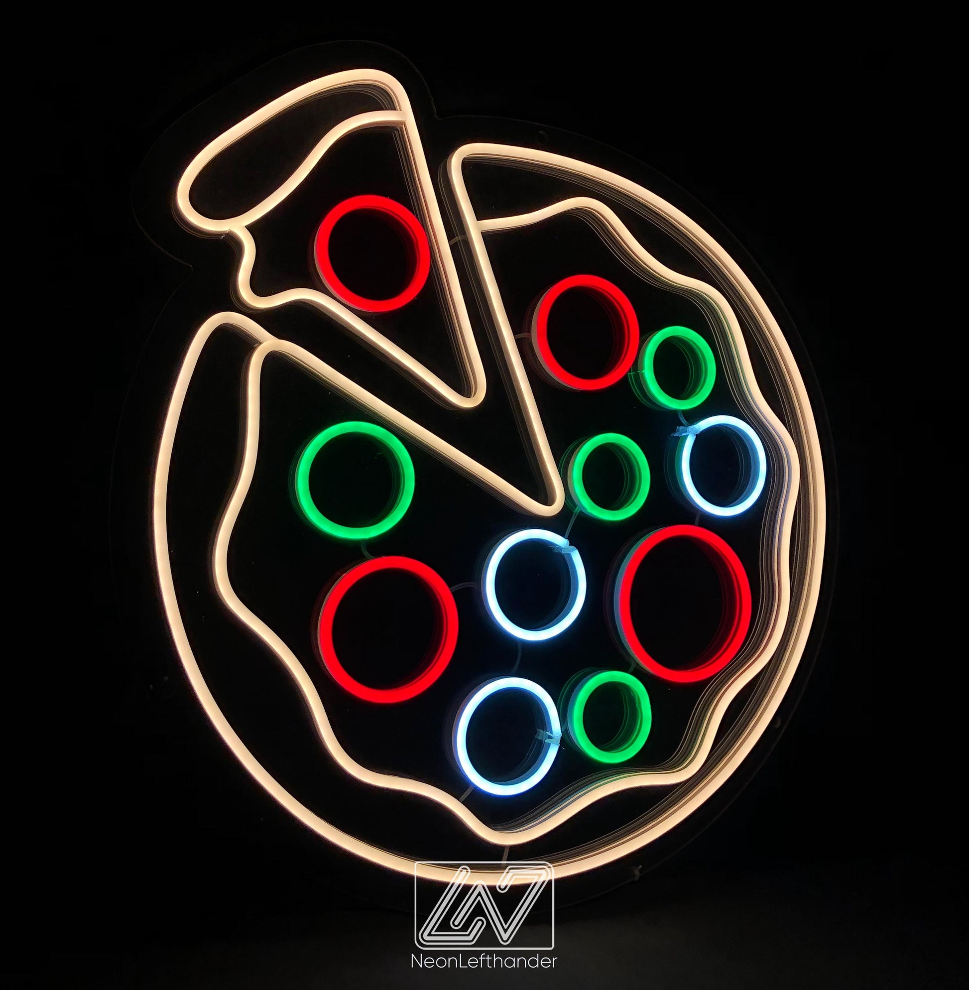 Pizza - LED Neon Sign, Wall Decor, Wall Sign, Neon Lights, Food Neon Sign, Pizza wall decor, LED Neon Sign for Wall Art Decor Pizzeria
