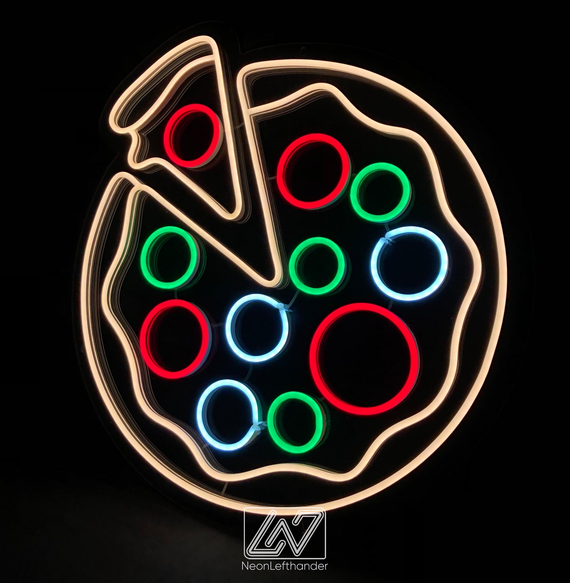 Pizza - LED Neon Sign, Wall Decor, Wall Sign, Neon Lights, Food Neon Sign, Pizza wall decor, LED Neon Sign for Wall Art Decor Pizzeria