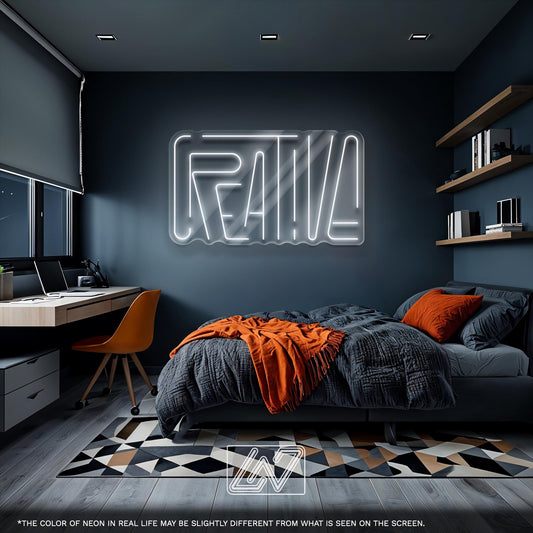 Creative LED Neon Sign - Modern Wall Decor for Designers, Artists or Office, Perfect Gift for Designer, Home Workspace or Inspiration Corner