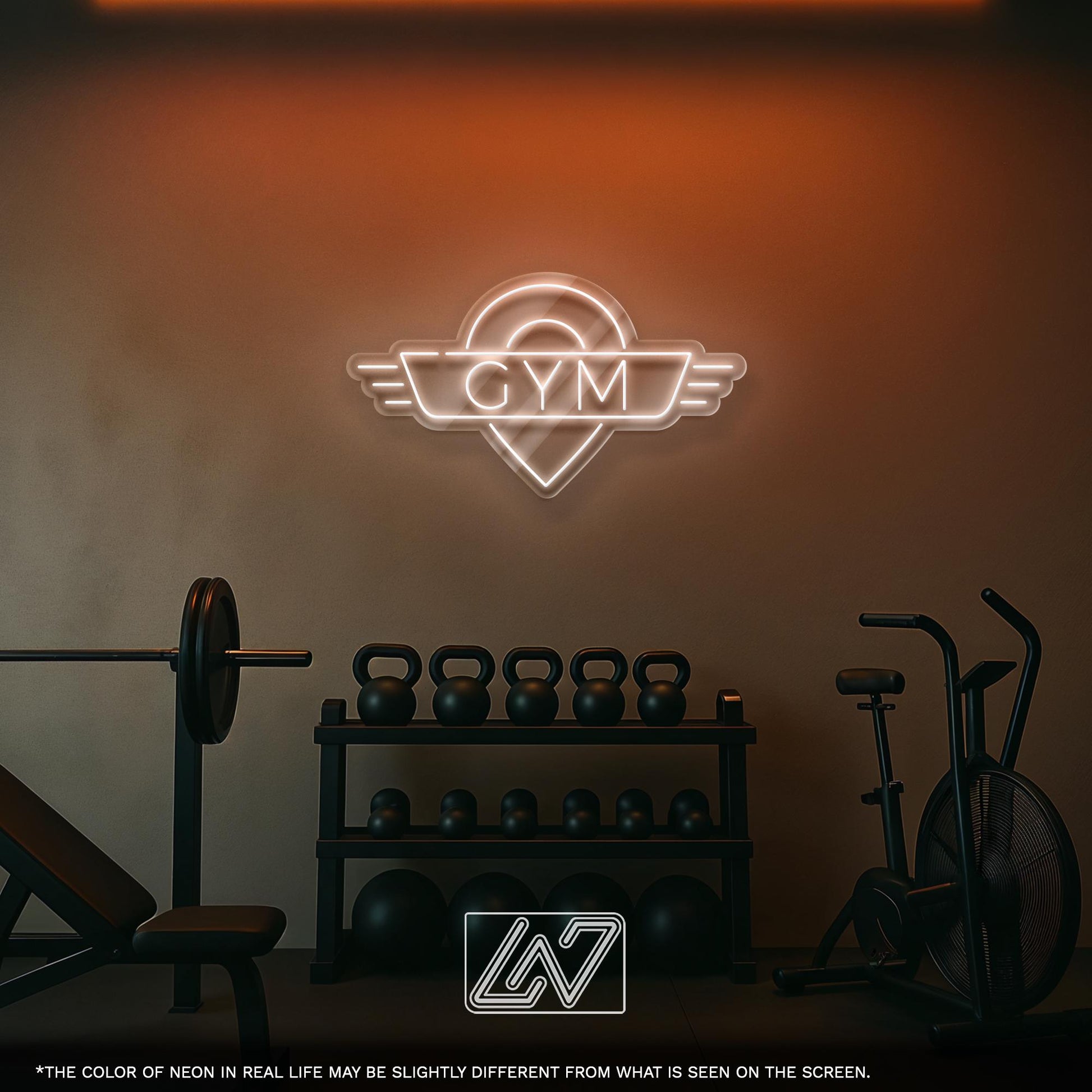 Gym LED Neon Sign – Motivational Wall Light for Home Gym, Fitness Studio or Workout Room, Perfect Gift for Athletes and Gym Lovers