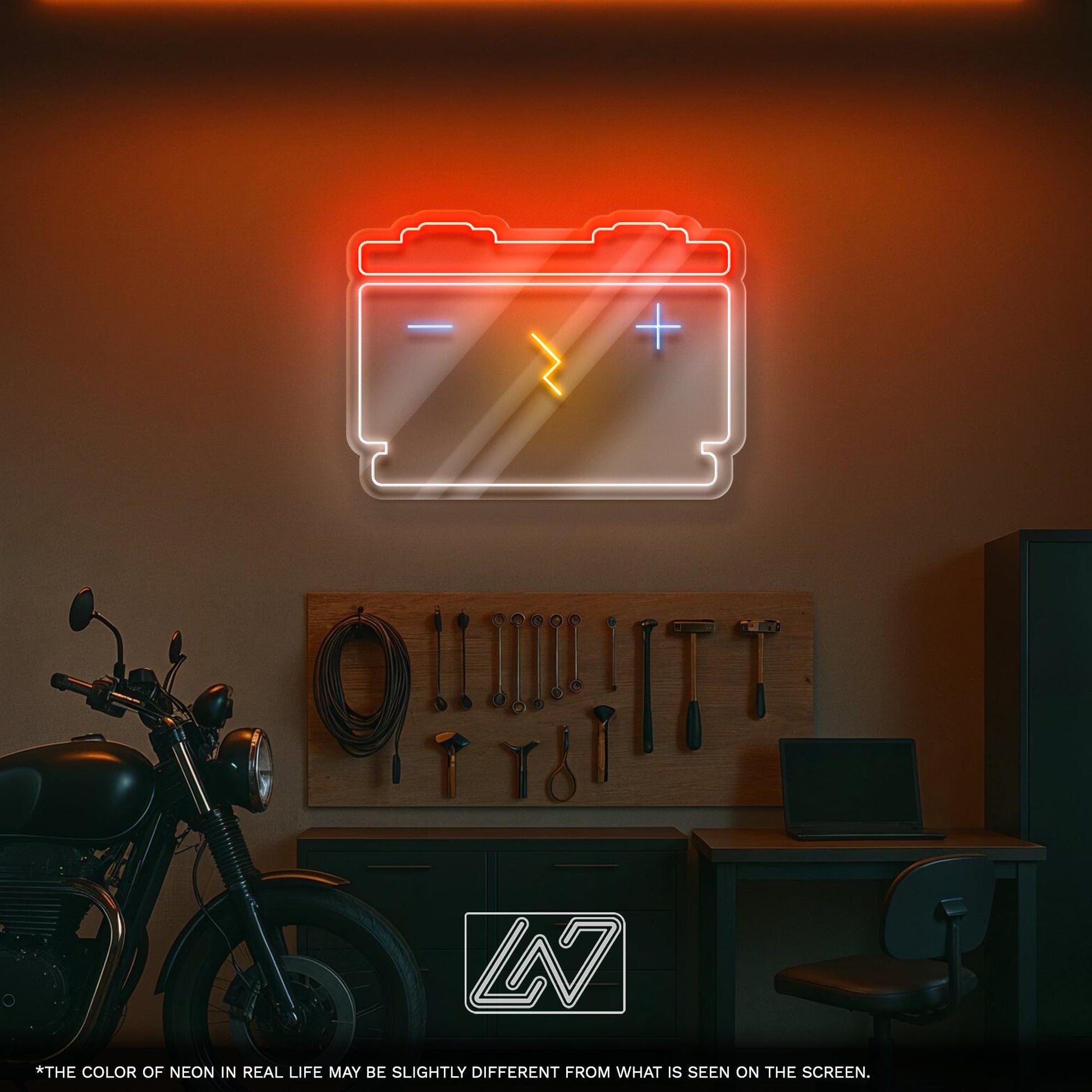 Car Battery LED Neon Sign