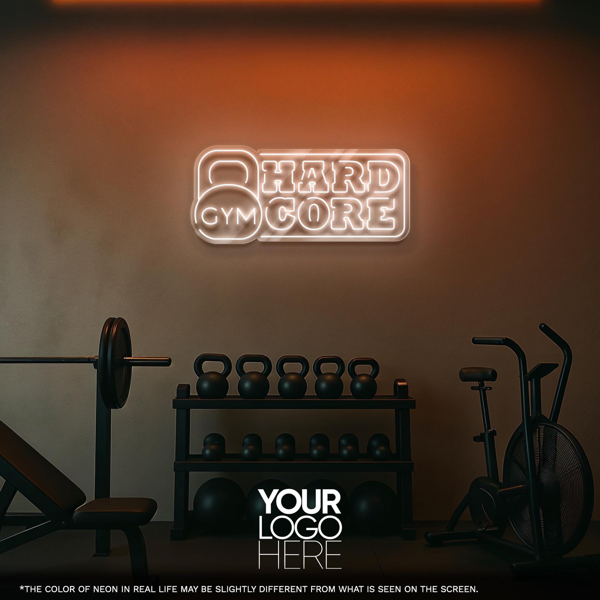 Gym Hard Core LED Neon Sign – Bold Wall Light for Hardcore Training Rooms, Home Gym or Fitness Studio, Perfect Gift for Serious Athletes