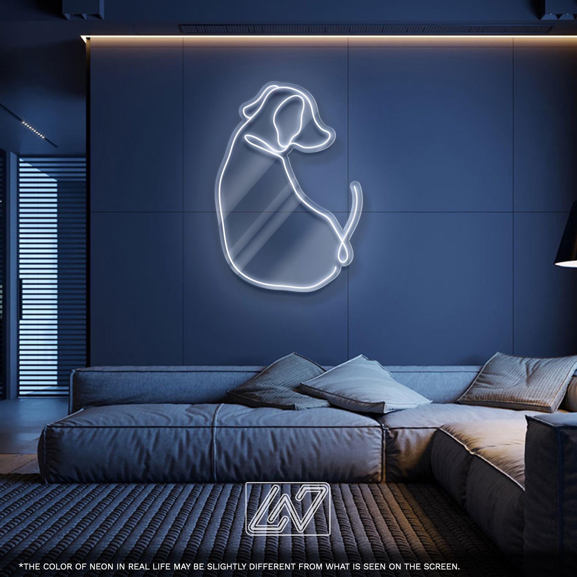 Dog LED Neon Sign - Adorable Light Up Wall Decor for Pet Lovers, Kids Room or Dog Studio, Cute Gift Idea for Dog Owners and Animal Fans