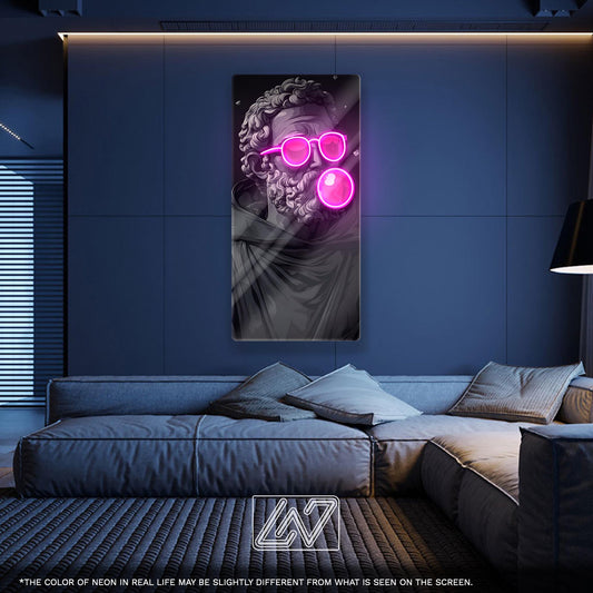 Pop Art Statue neon sign ideal for modern decor and a unique gift for art lovers.