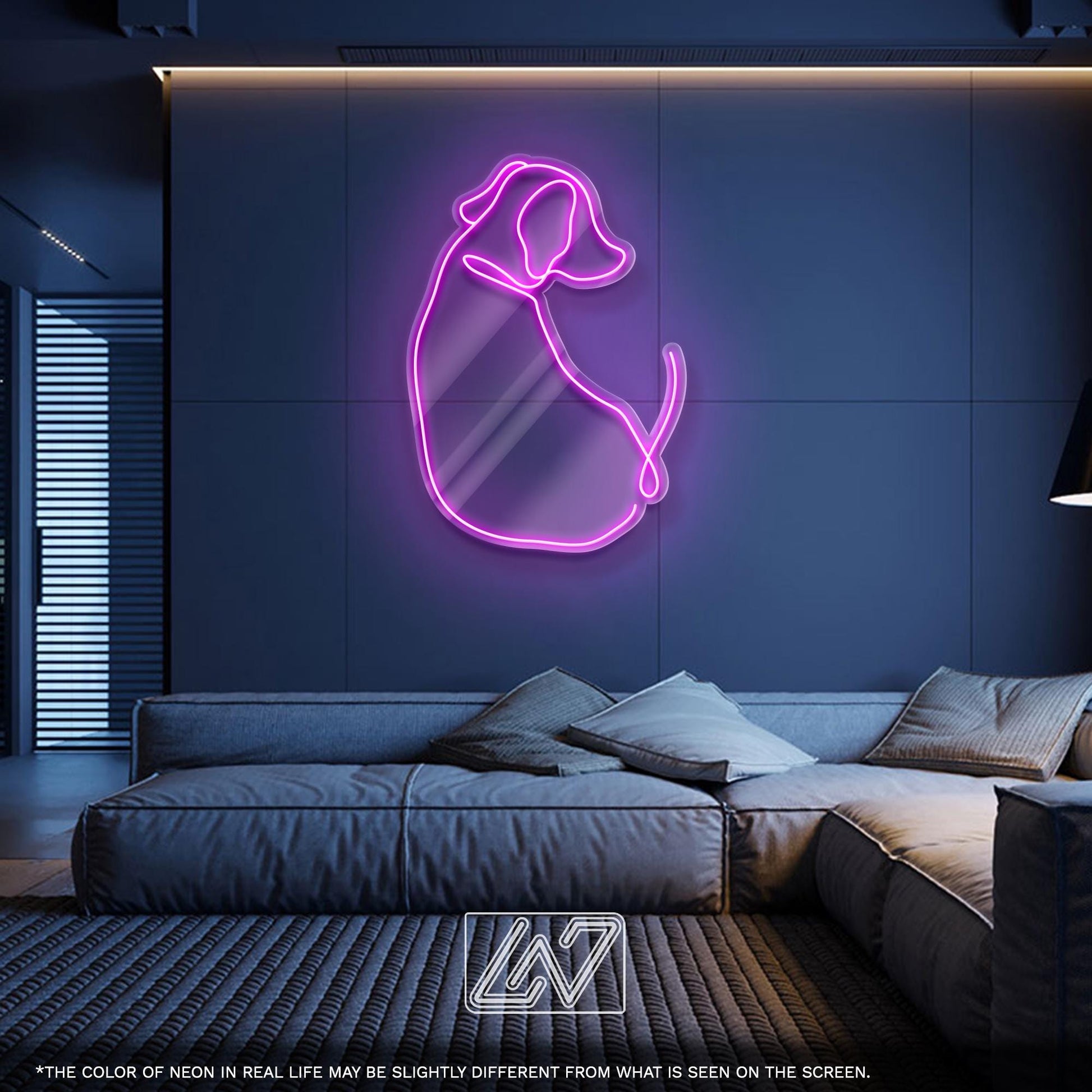 Dog LED Neon Sign - Adorable Light Up Wall Decor for Pet Lovers, Kids Room or Dog Studio, Cute Gift Idea for Dog Owners and Animal Fans