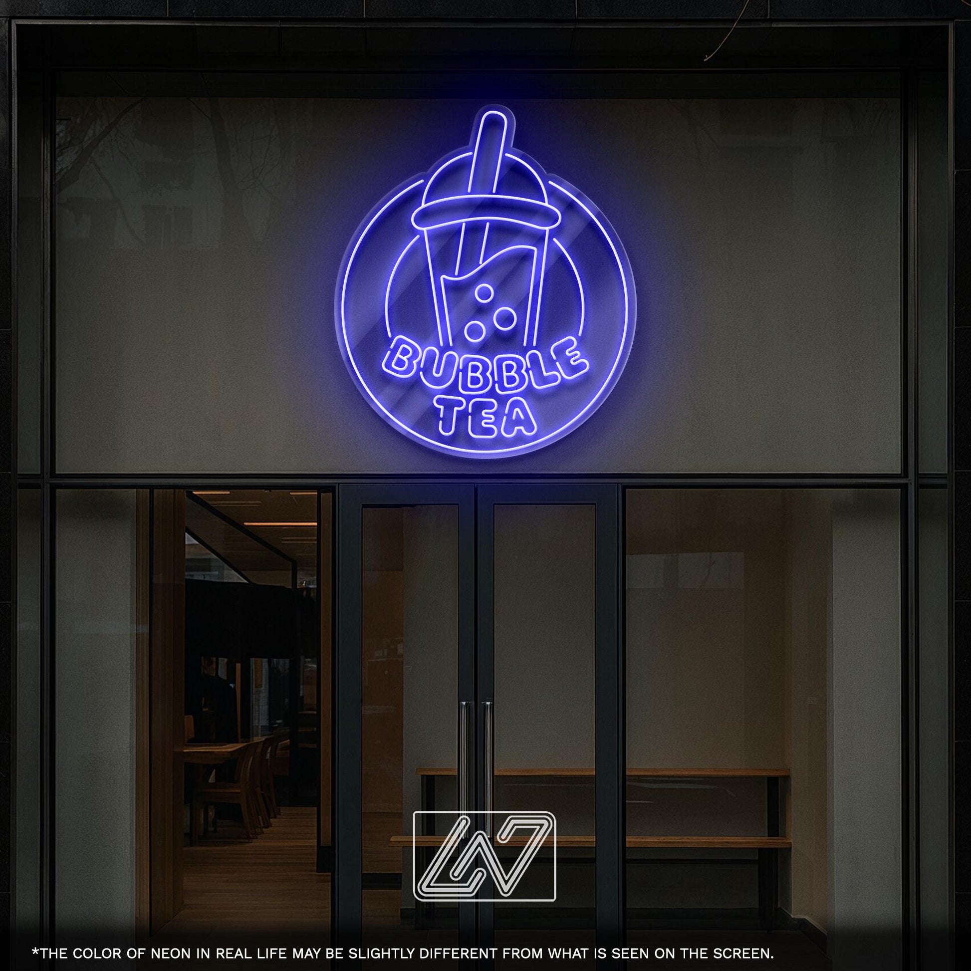 Bubble Tea LED Neon Sign - Vibrant boba drink decor for cafes, kitchens or teen rooms, perfect for boba lovers and small business owners
