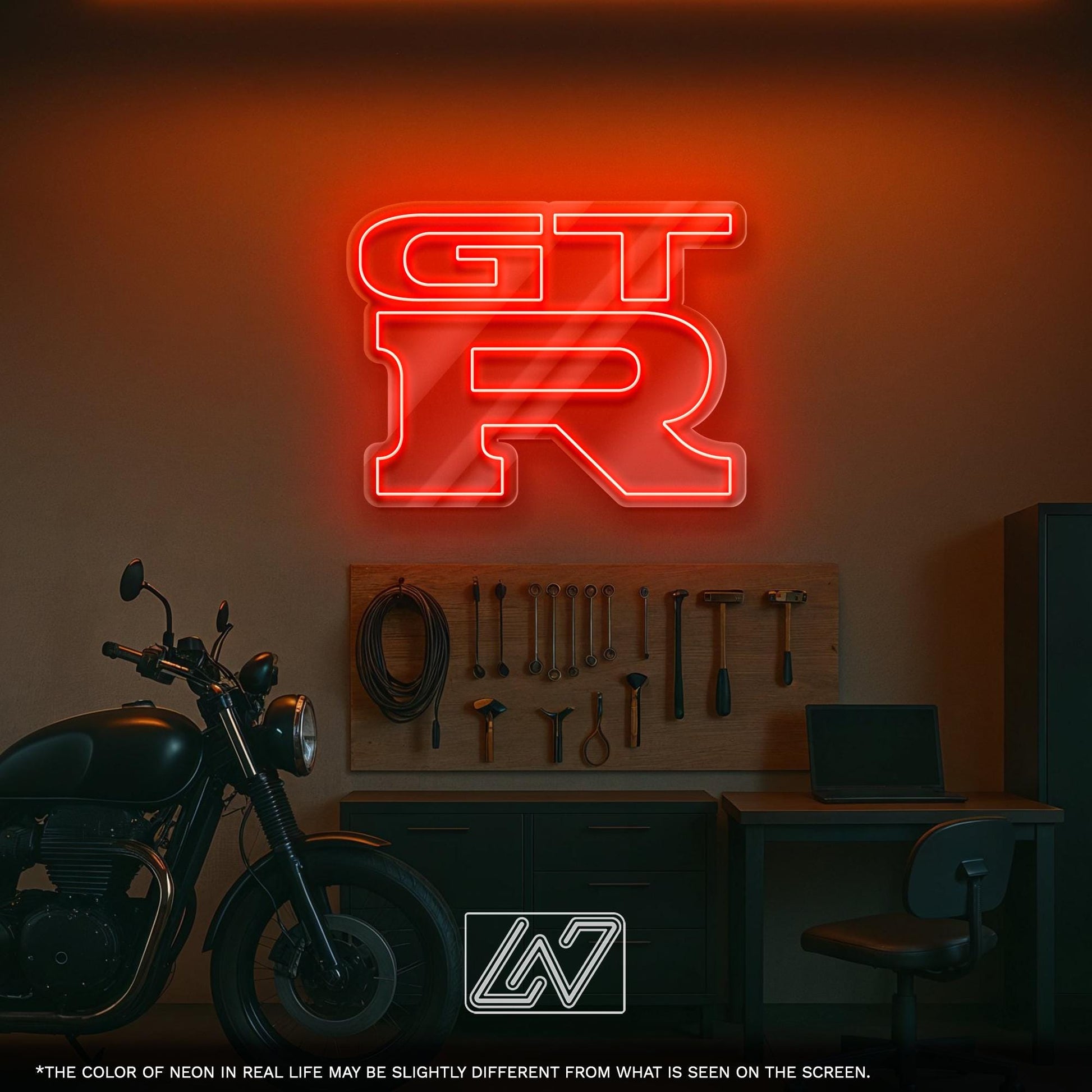GT-R LED Neon Sign – Perfect gift or wall decor for JDM car lovers, garage spaces, man caves, or automotive enthusiasts