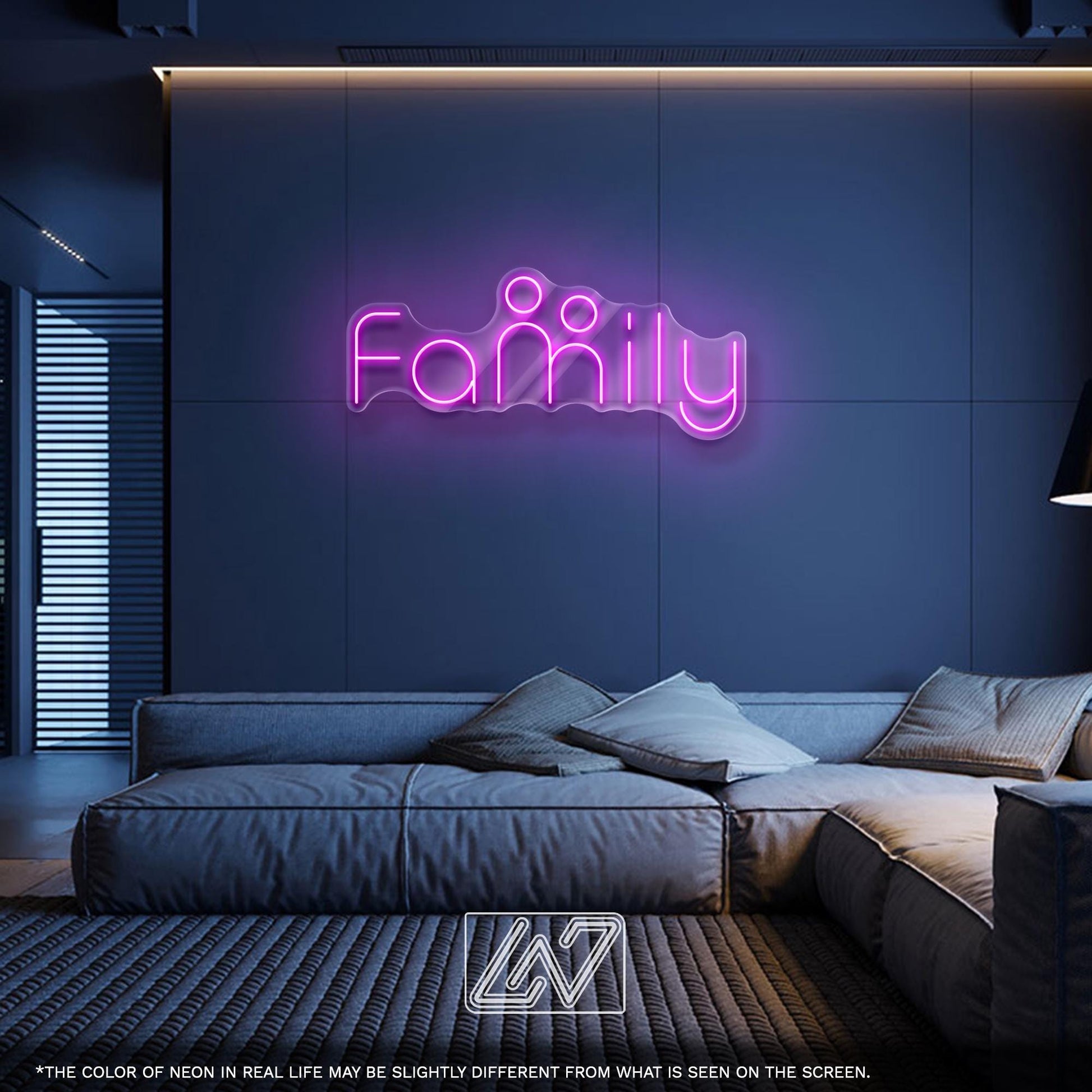 Family LED Neon Sign – Heartwarming wall decor for living rooms, bedrooms, or family gathering spaces, perfect as a gift or home accent
