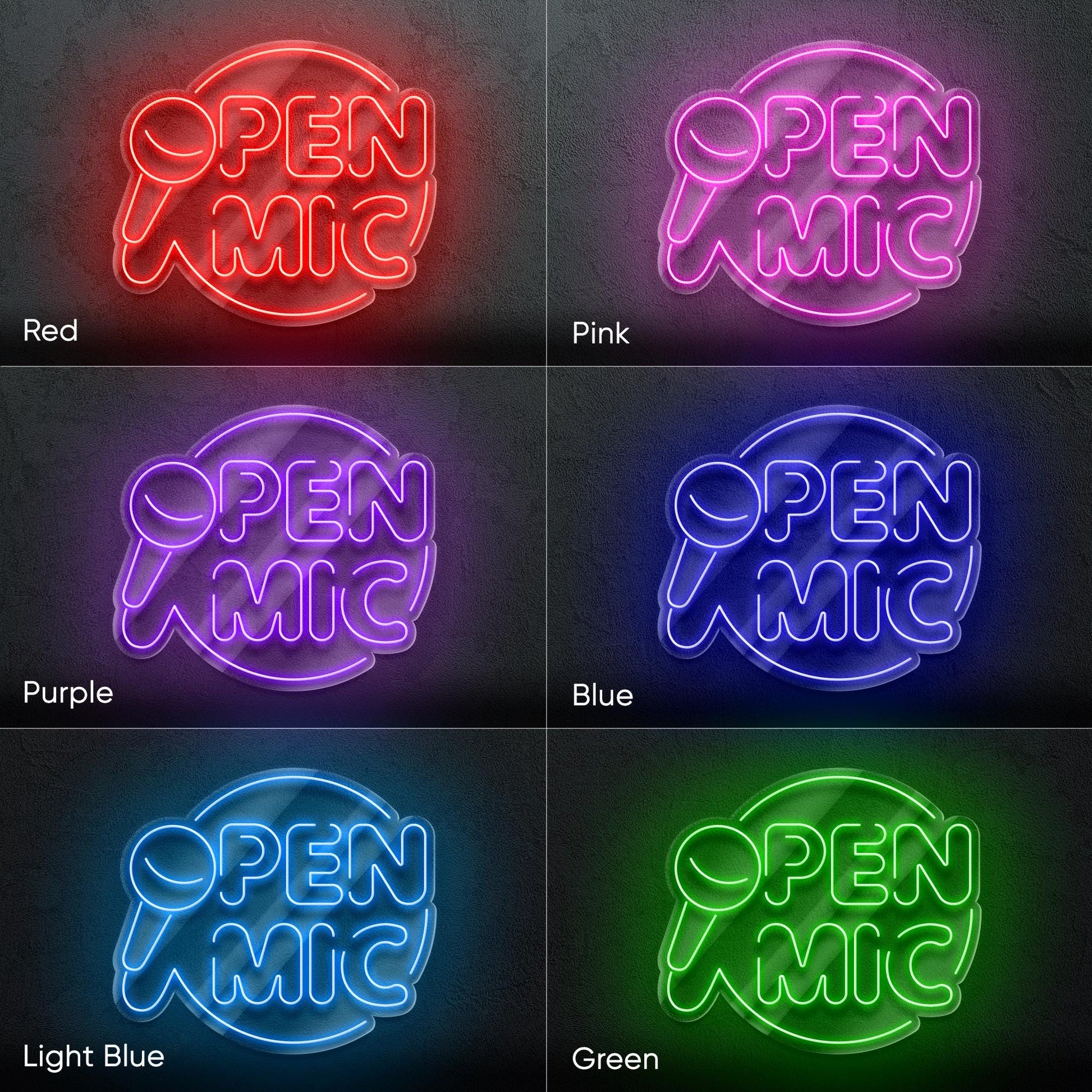 Open Mic Neon Sign