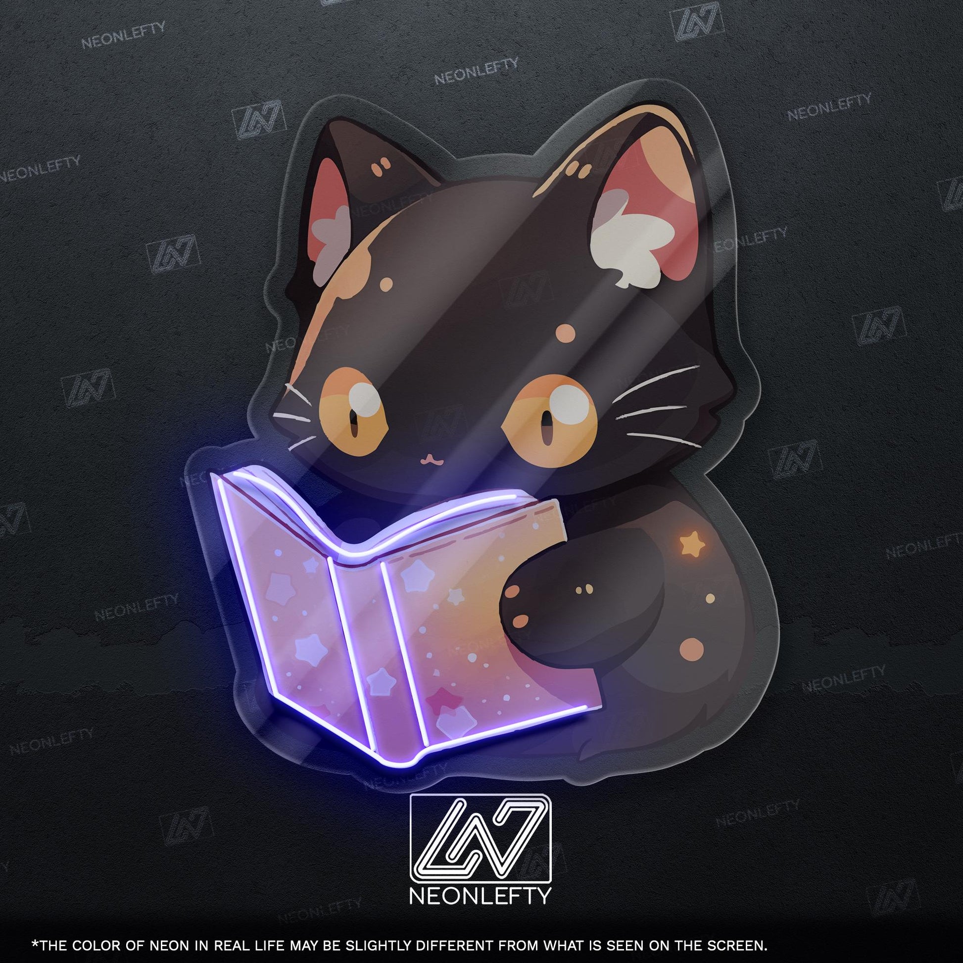 Reading Cat Neon Sign