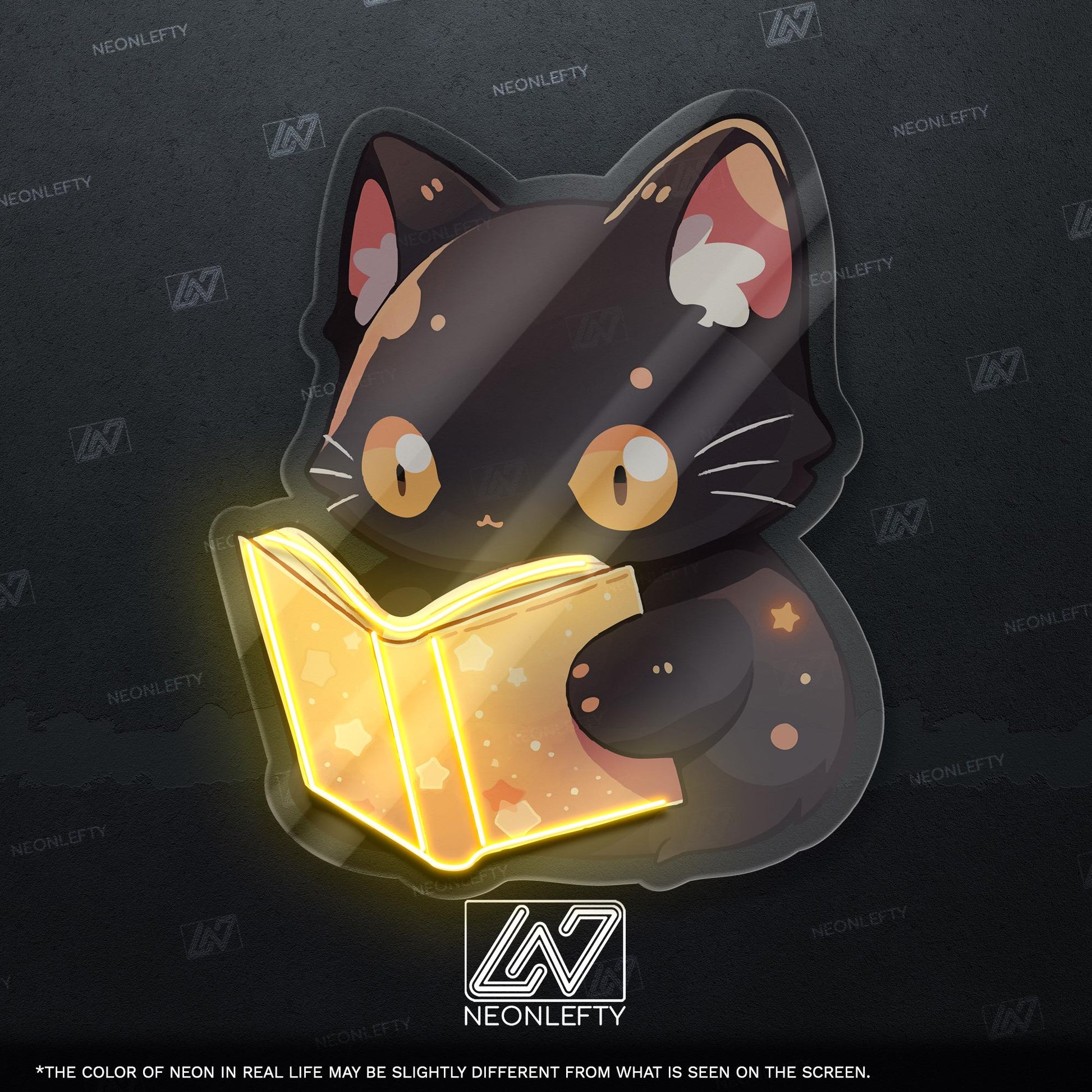 Reading Cat Neon Sign