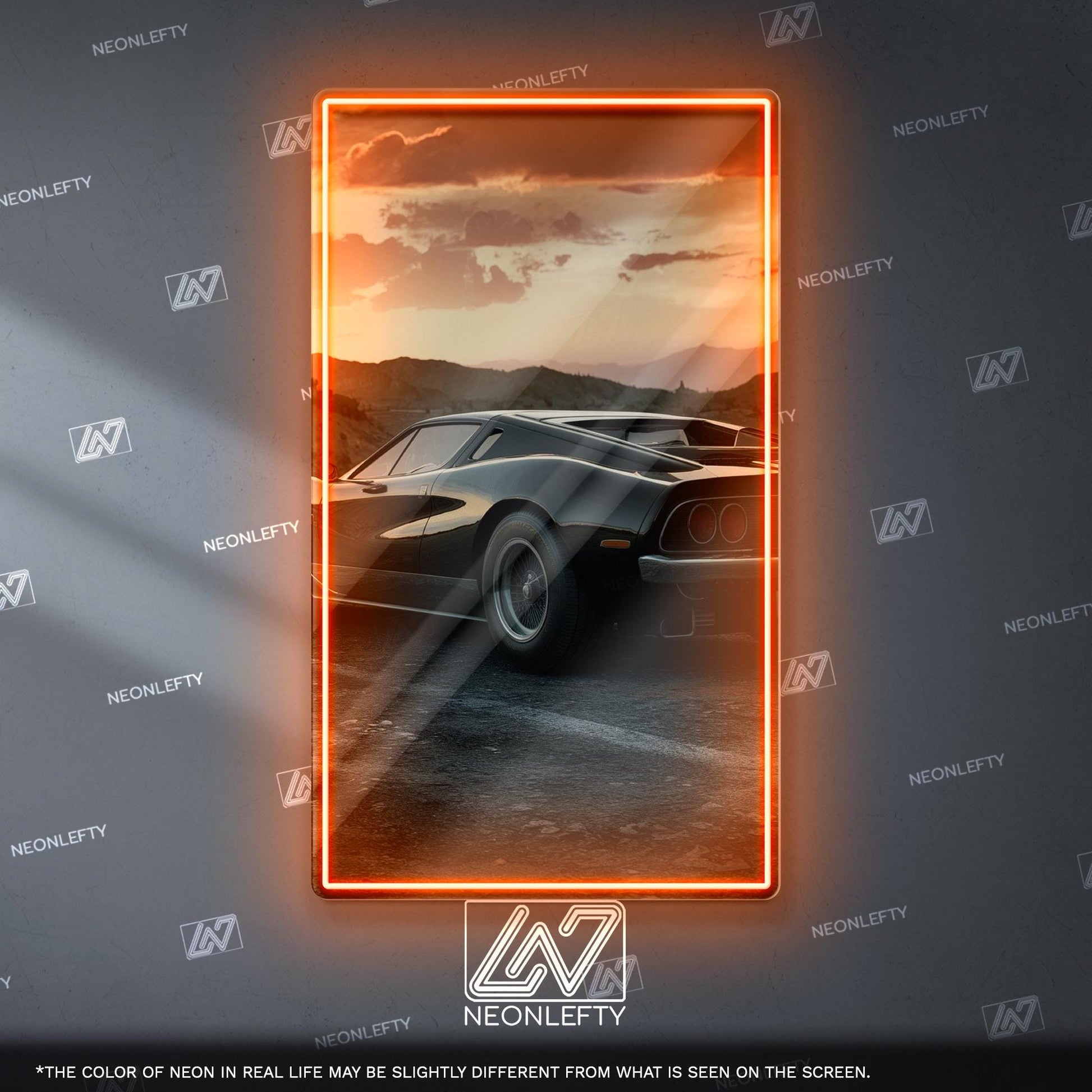 Ford GT Neon Sign - Iconic American supercar wall art for garage, man cave, office or gaming room with bold racing and motorsport vibes