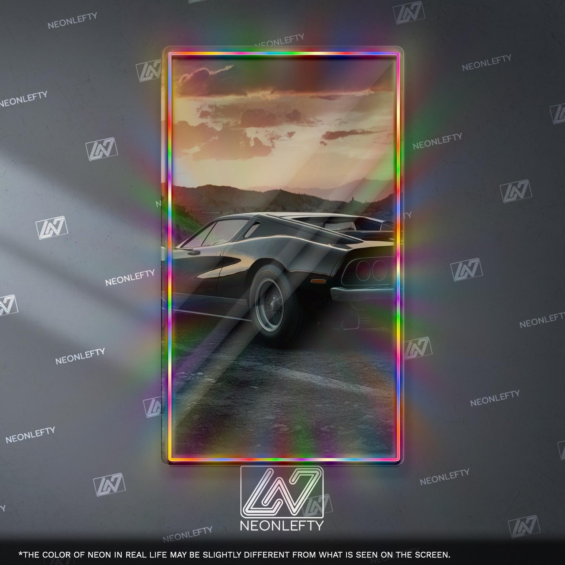 Ford GT Neon Sign - Iconic American supercar wall art for garage, man cave, office or gaming room with bold racing and motorsport vibes