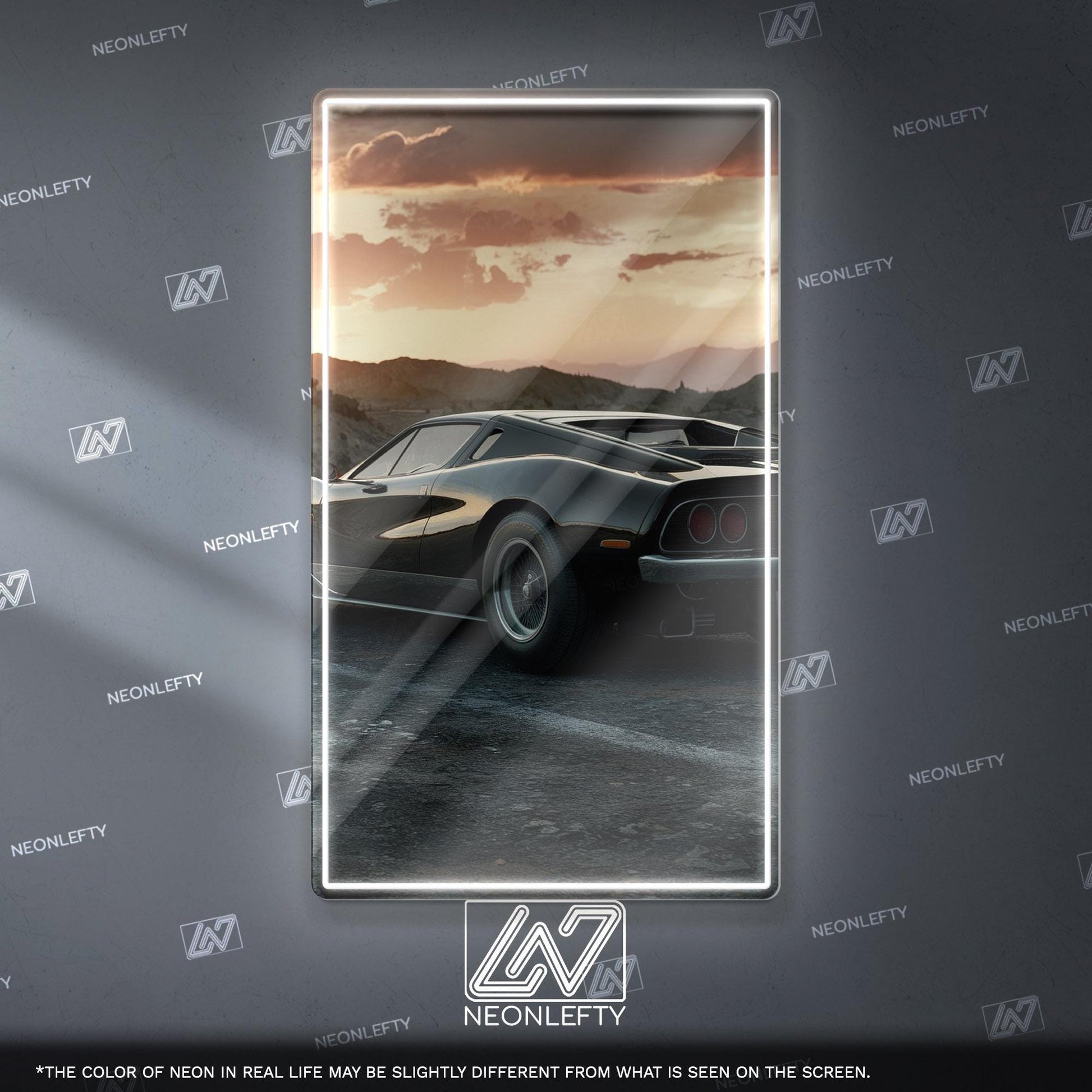 Ford GT Neon Sign - Iconic American supercar wall art for garage, man cave, office or gaming room with bold racing and motorsport vibes