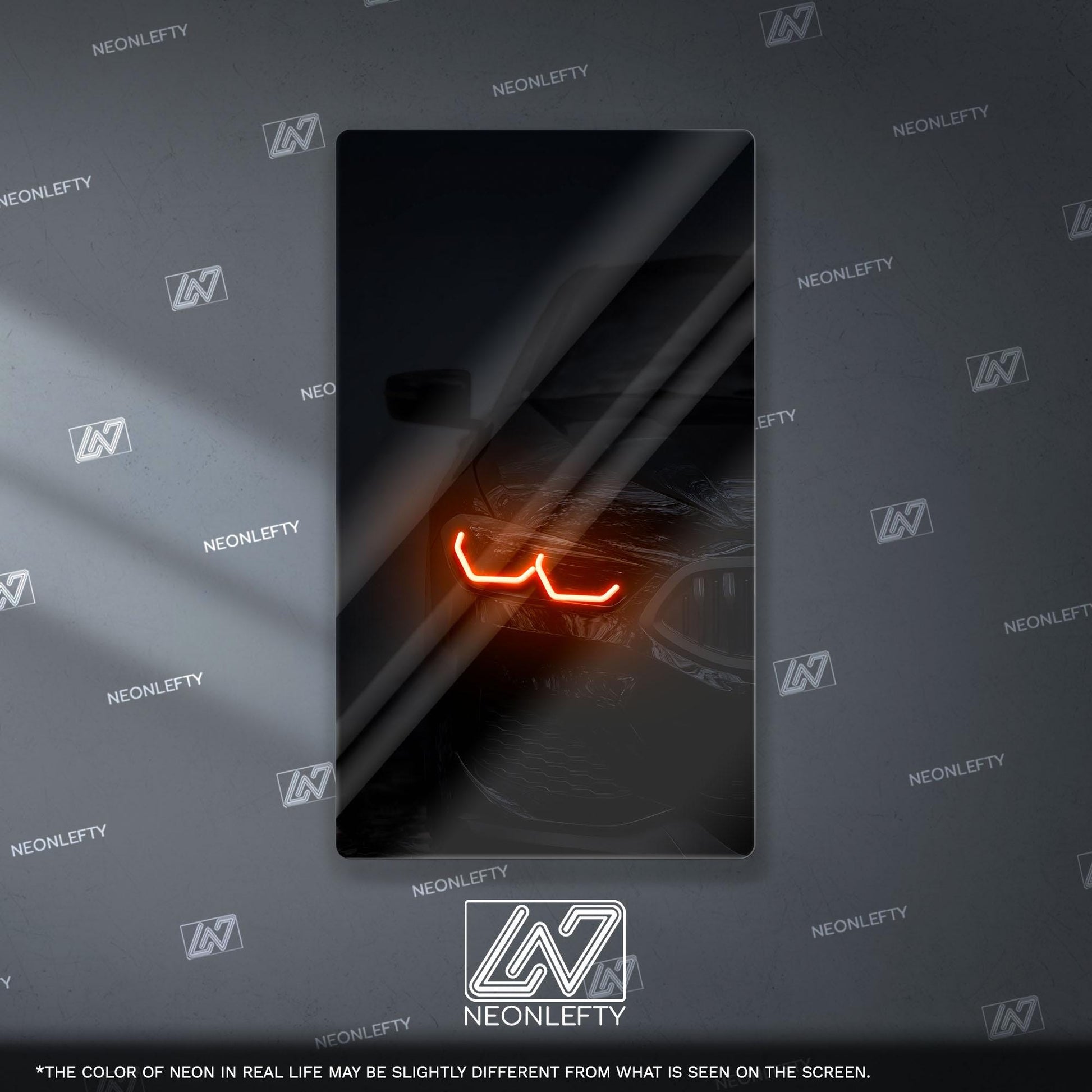 BMW M Performance Neon Sign - Aggressive front view wall art inspired by modern performance design, perfect for garage, man cave or car room