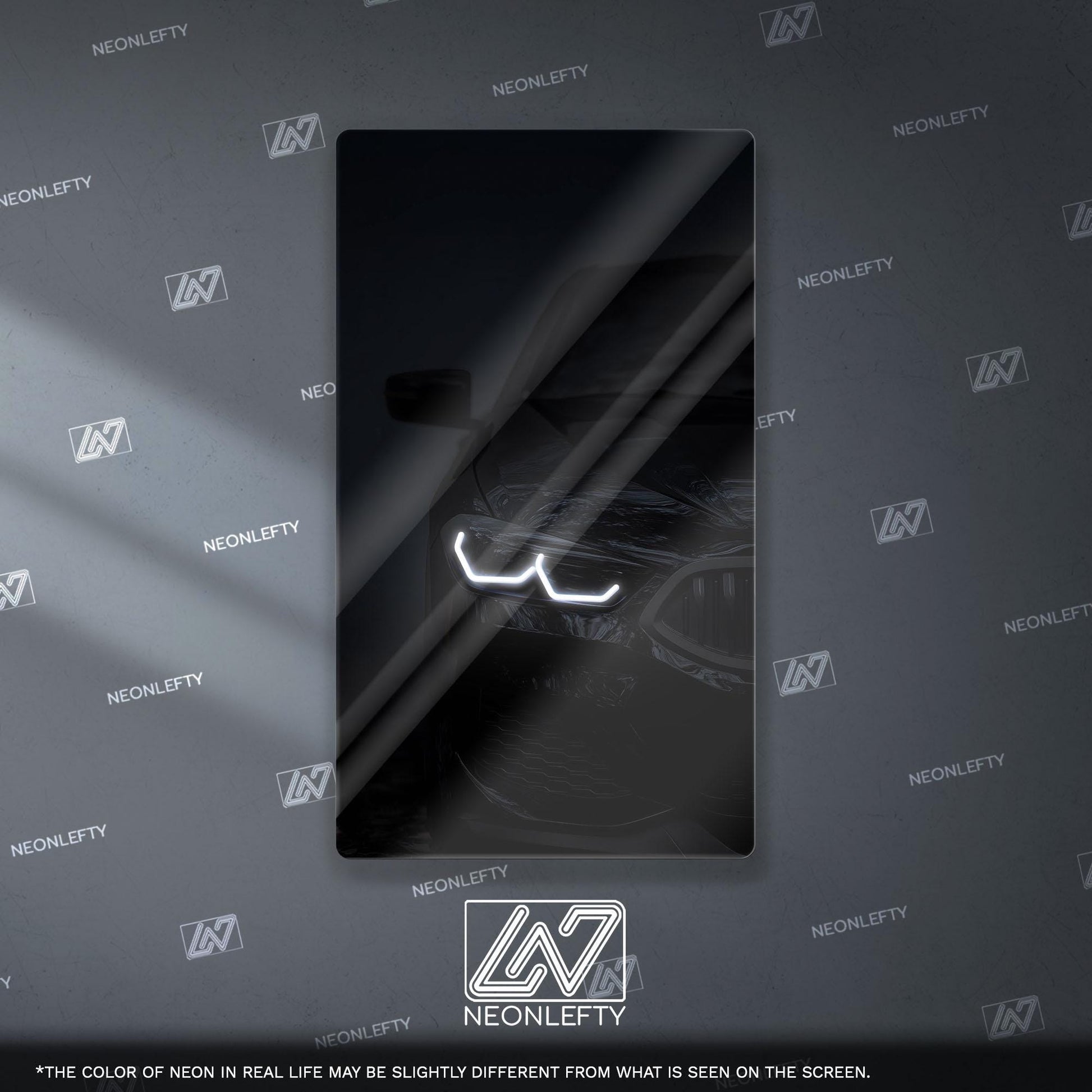 BMW M Performance Neon Sign - Aggressive front view wall art inspired by modern performance design, perfect for garage, man cave or car room