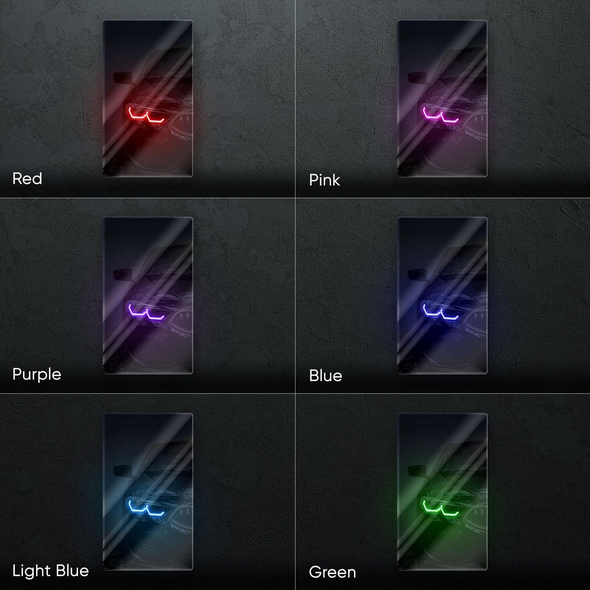 BMW M Performance Neon Sign - Aggressive front view wall art inspired by modern performance design, perfect for garage, man cave or car room