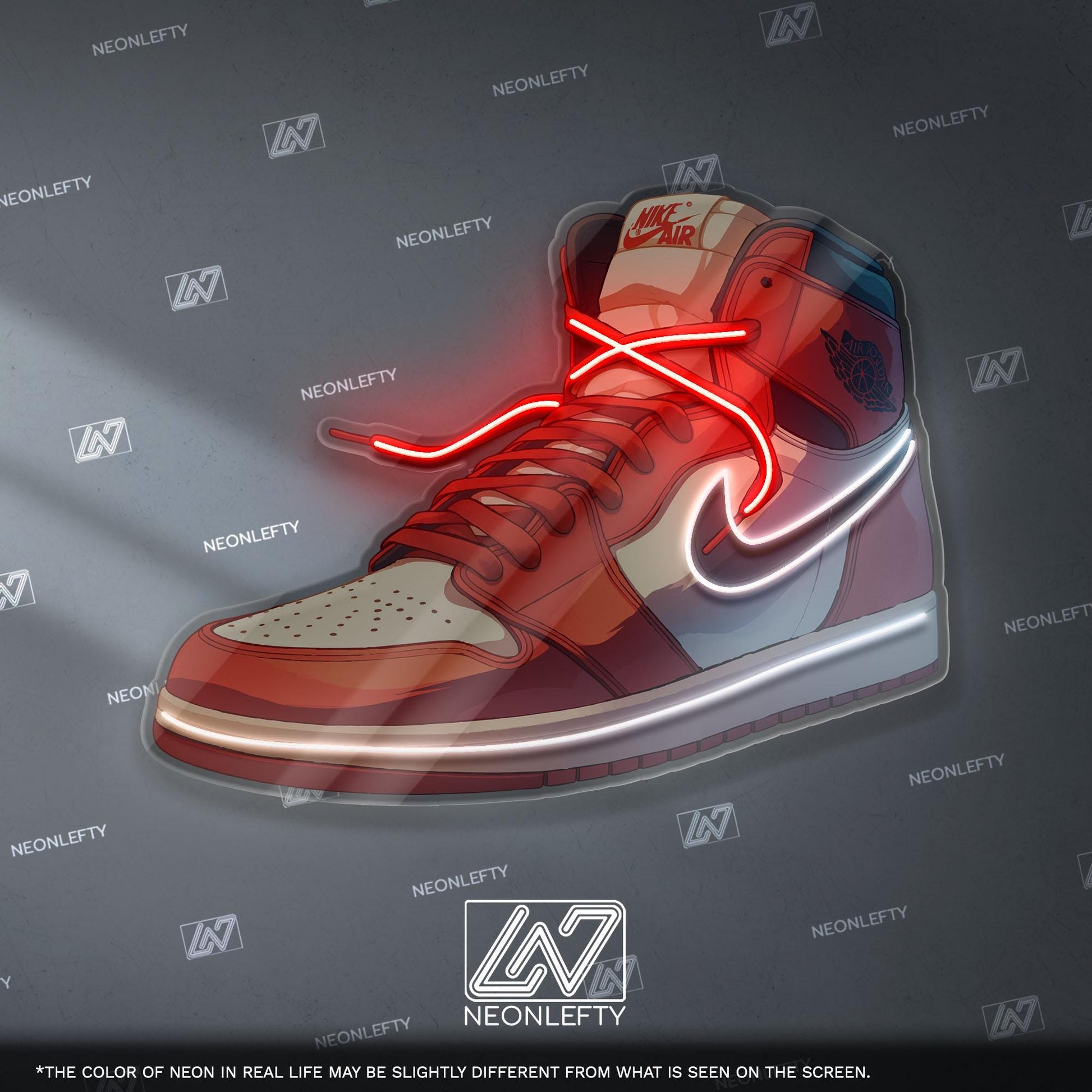 Red Sneaker Neon Sign – Streetwear LED Neon Light, Sneakerhead Wall Decor, Urban Hype Style Neon for Gaming Room & Studio